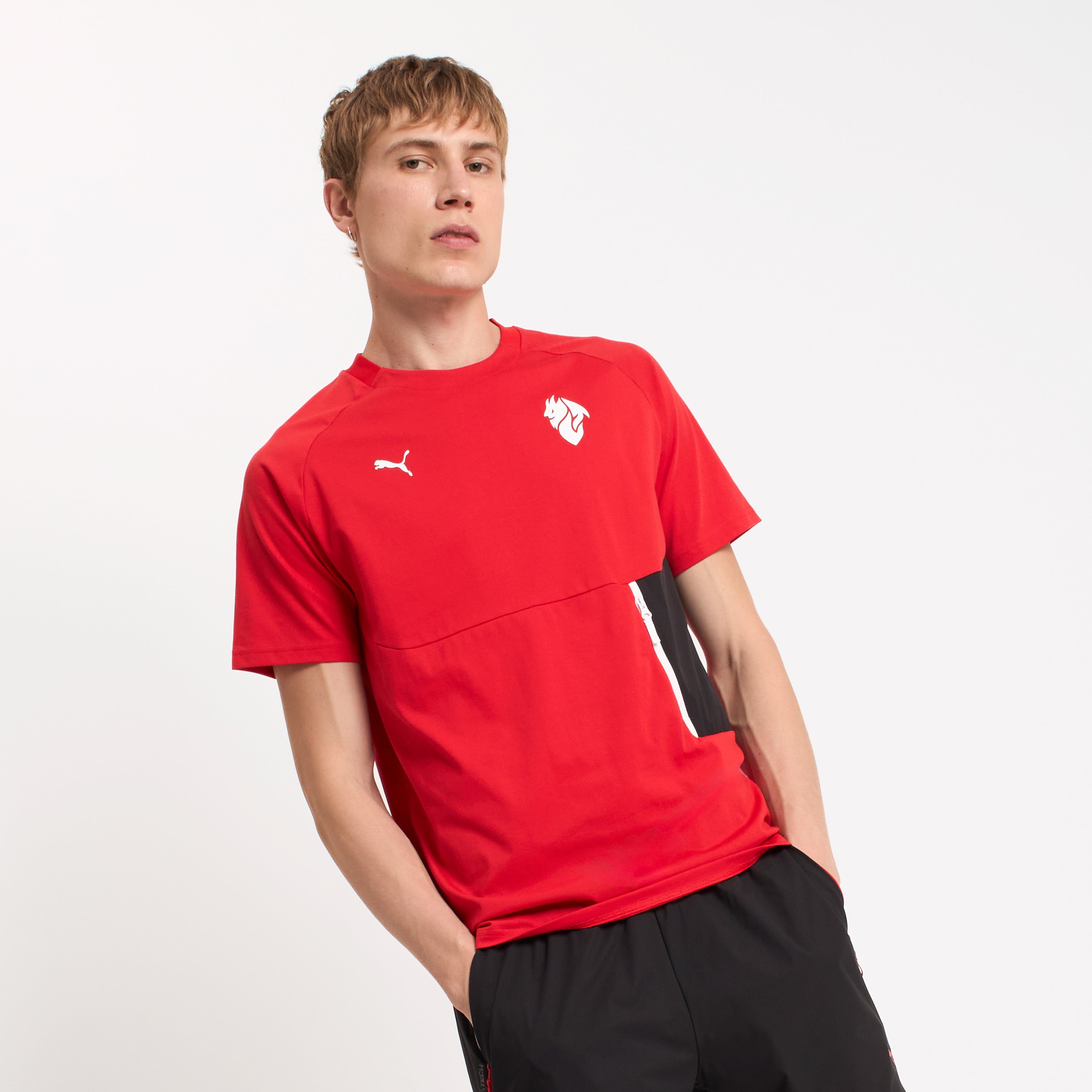 AC Milan Pumatech 2025/26 T-Shirt rossa uomo taglia L