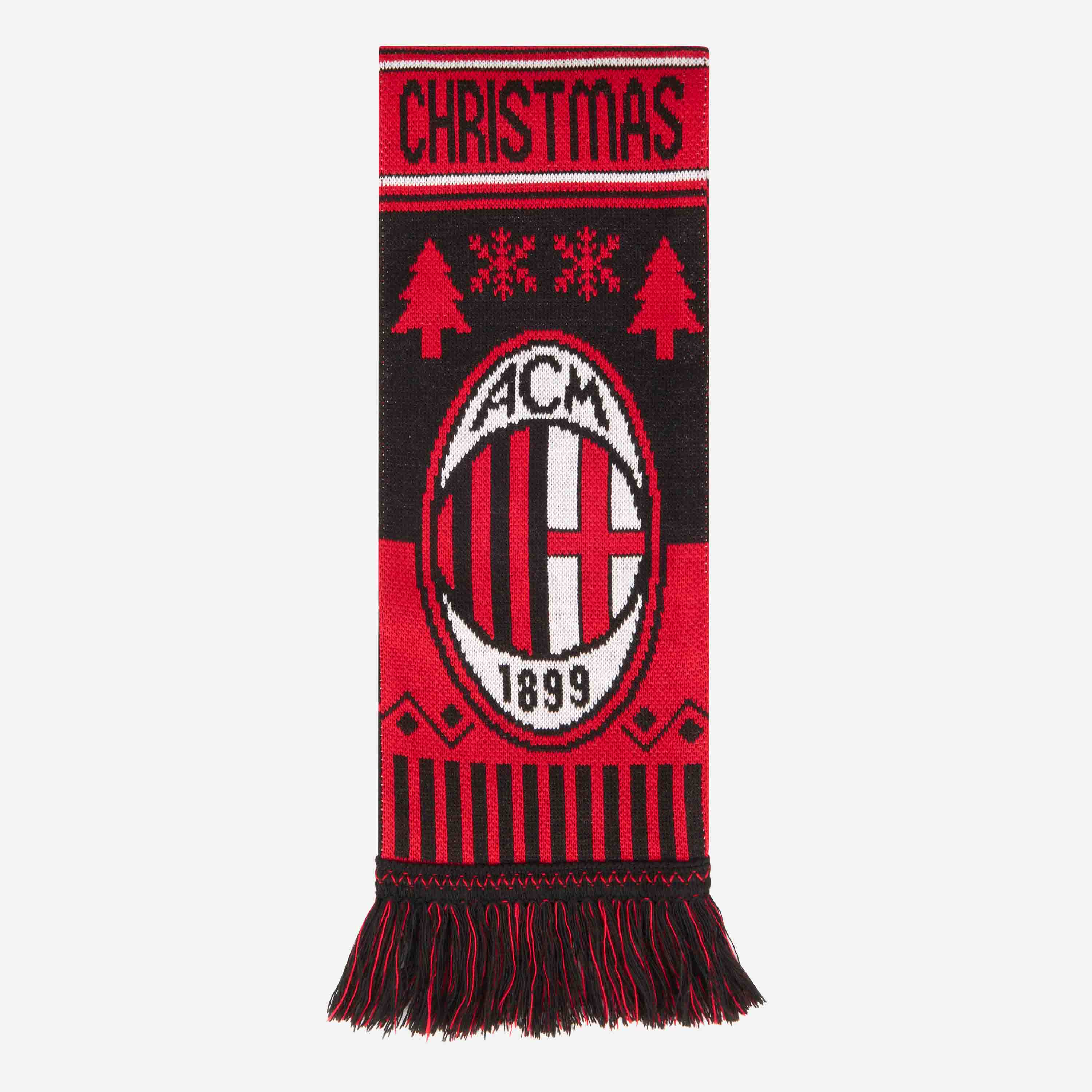 AC Milan Christmas Sciarpa Natalizia Double Face Rossonera