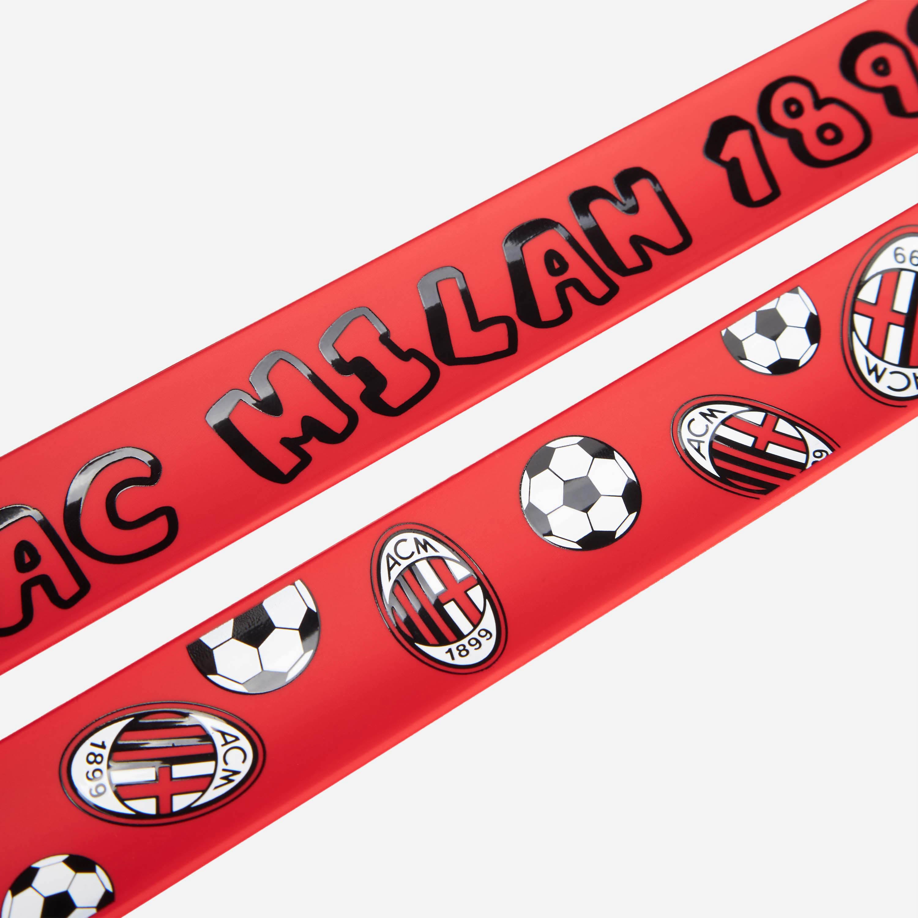 AC Milan Snap braccialetto rosso in silicone
