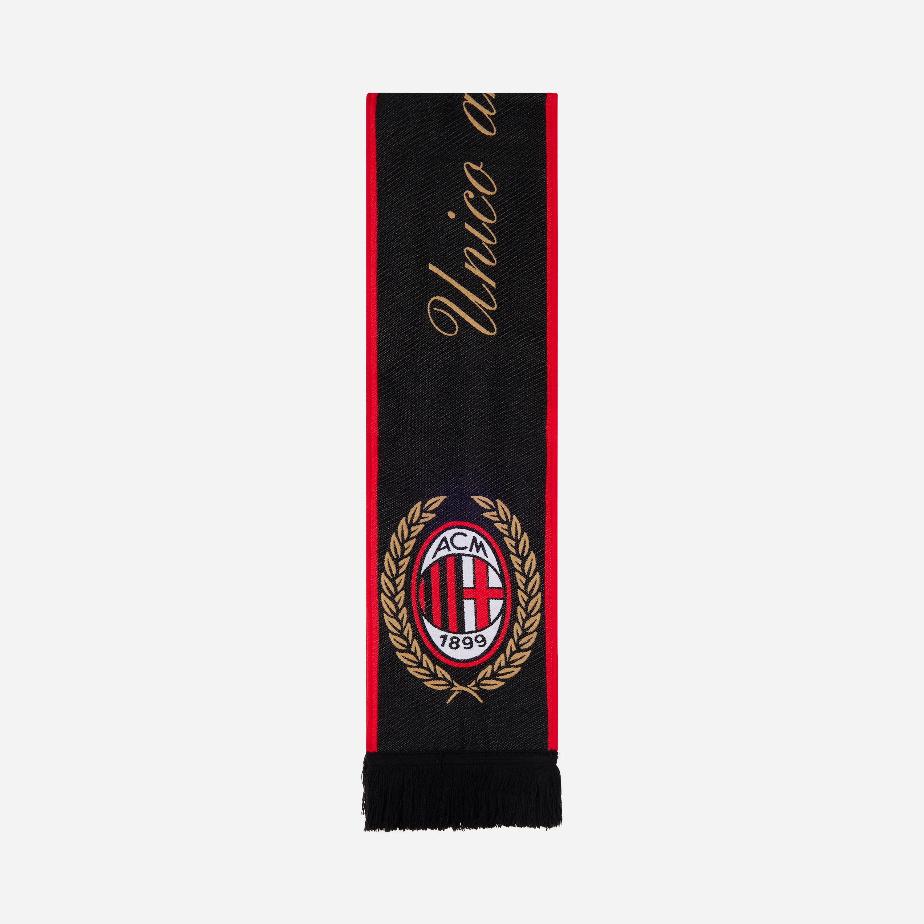 AC Milan Accessori Milan Unico Amore Sei sciarpa nera 20x140 cm