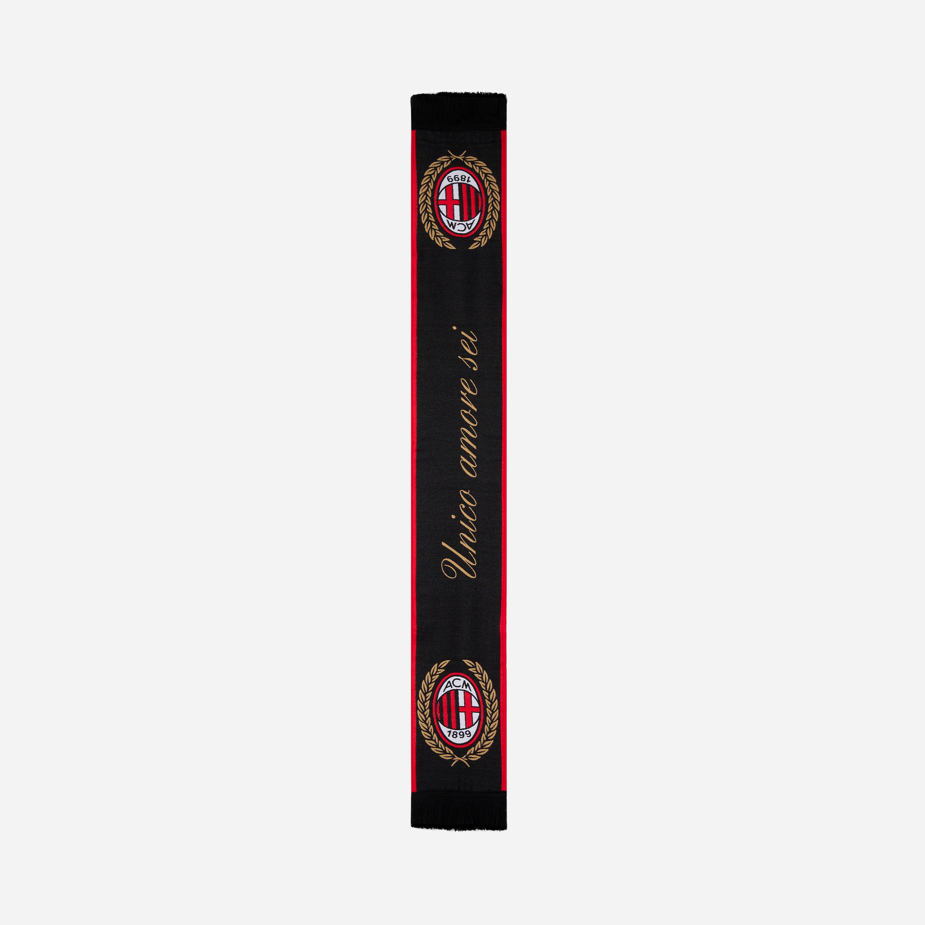 AC Milan Accessori Milan Unico Amore Sei sciarpa nera 20x140 cm