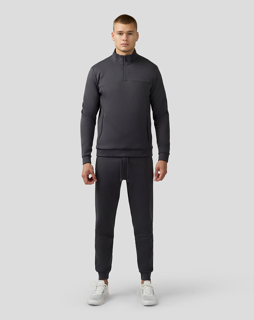 Castore Scuba Quarter Zip top uomo charcoal manica lunga