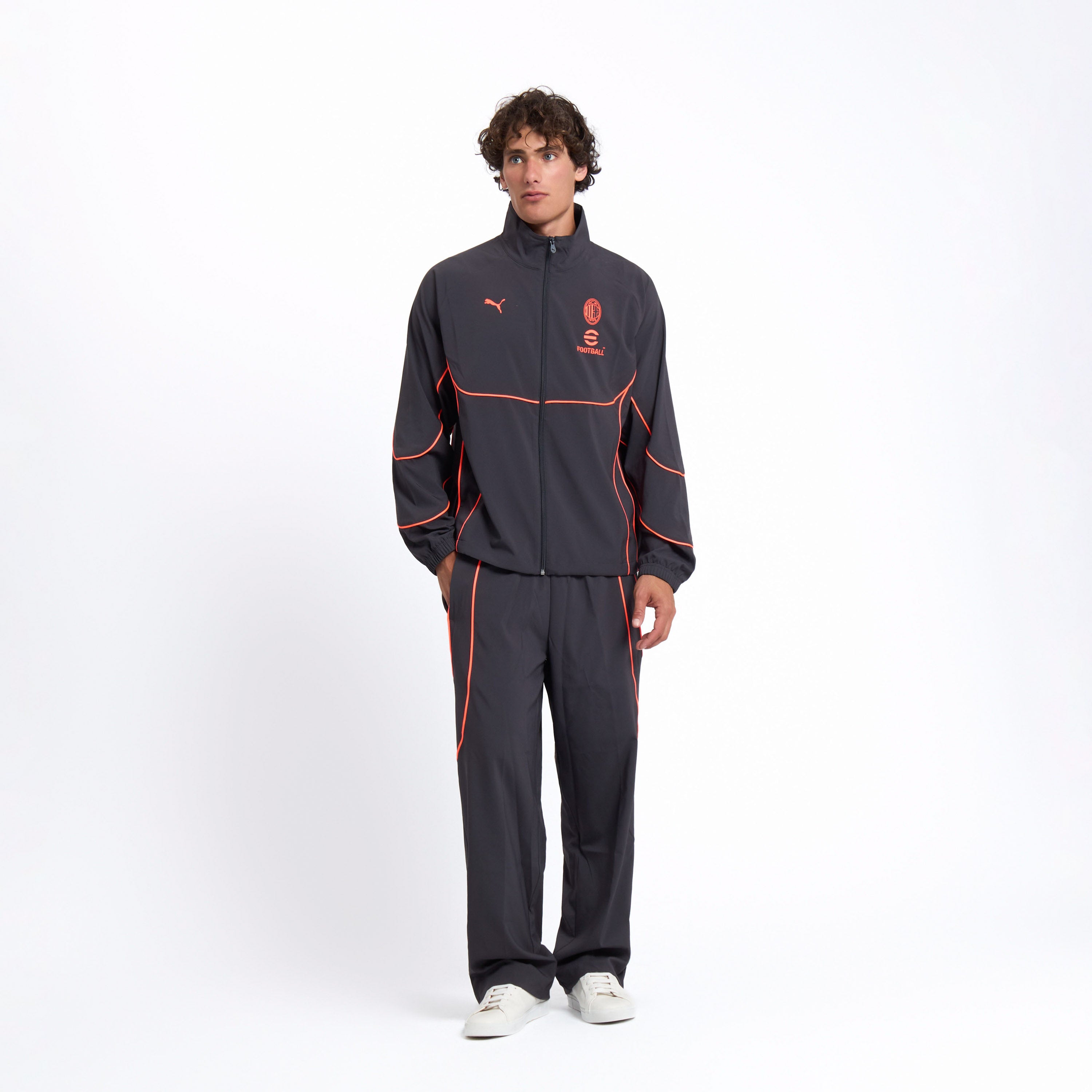 AC Milan Pumatech-X Giacca Tuta uomo grigia oversize