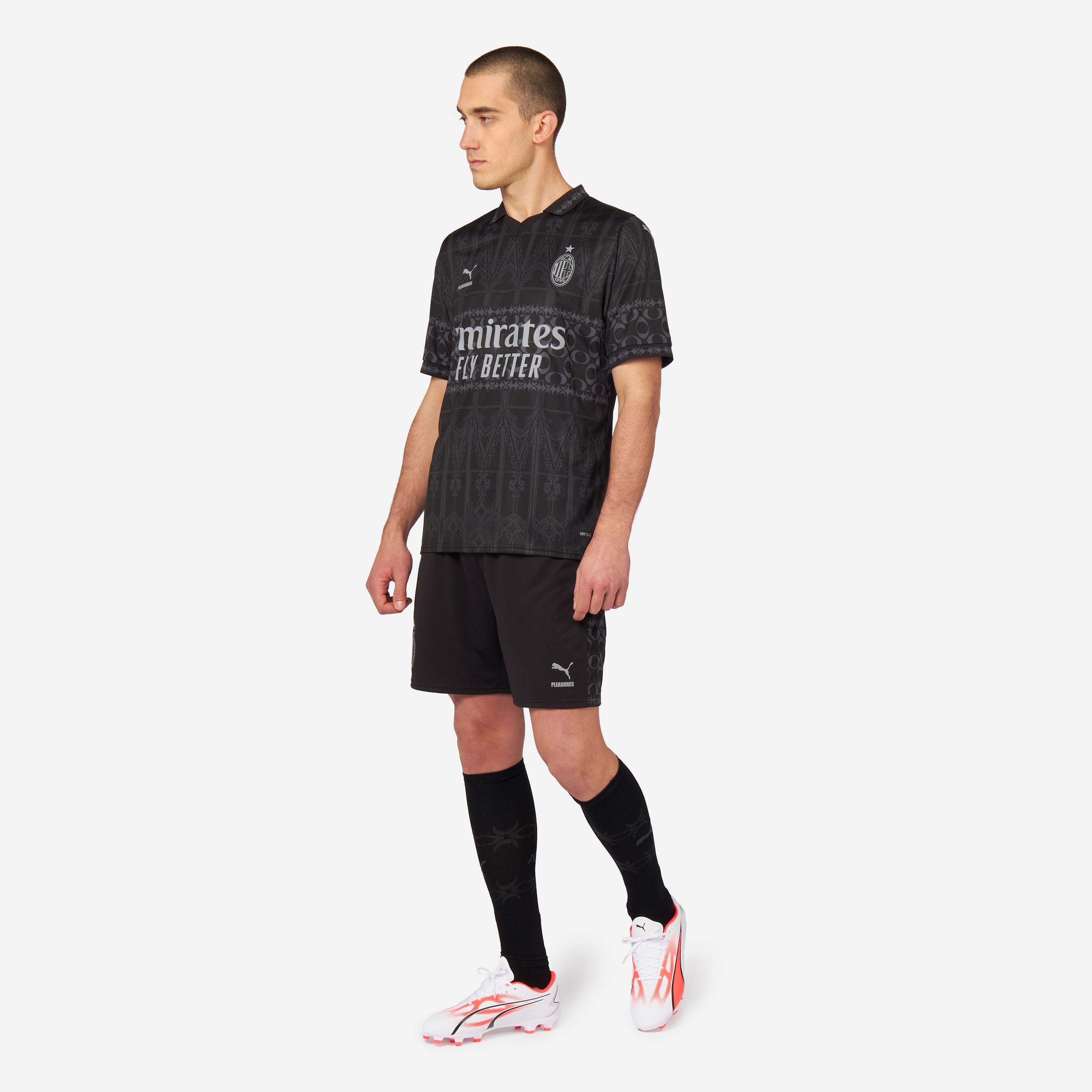 AC Milan Kit Gara x Pleasures 2023/24 shorts dark M