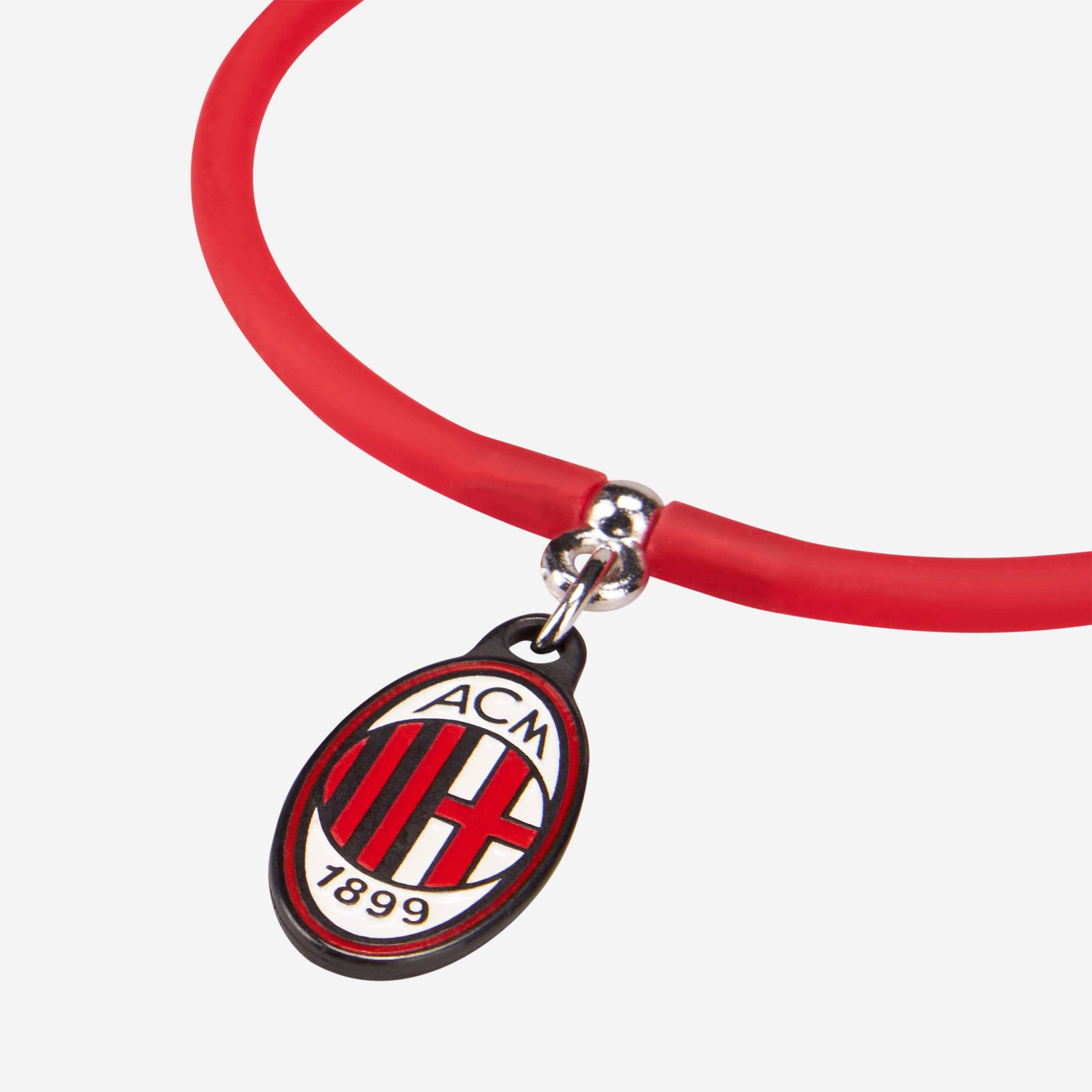 AC Milan bracciale rosso con ciondolo unisex