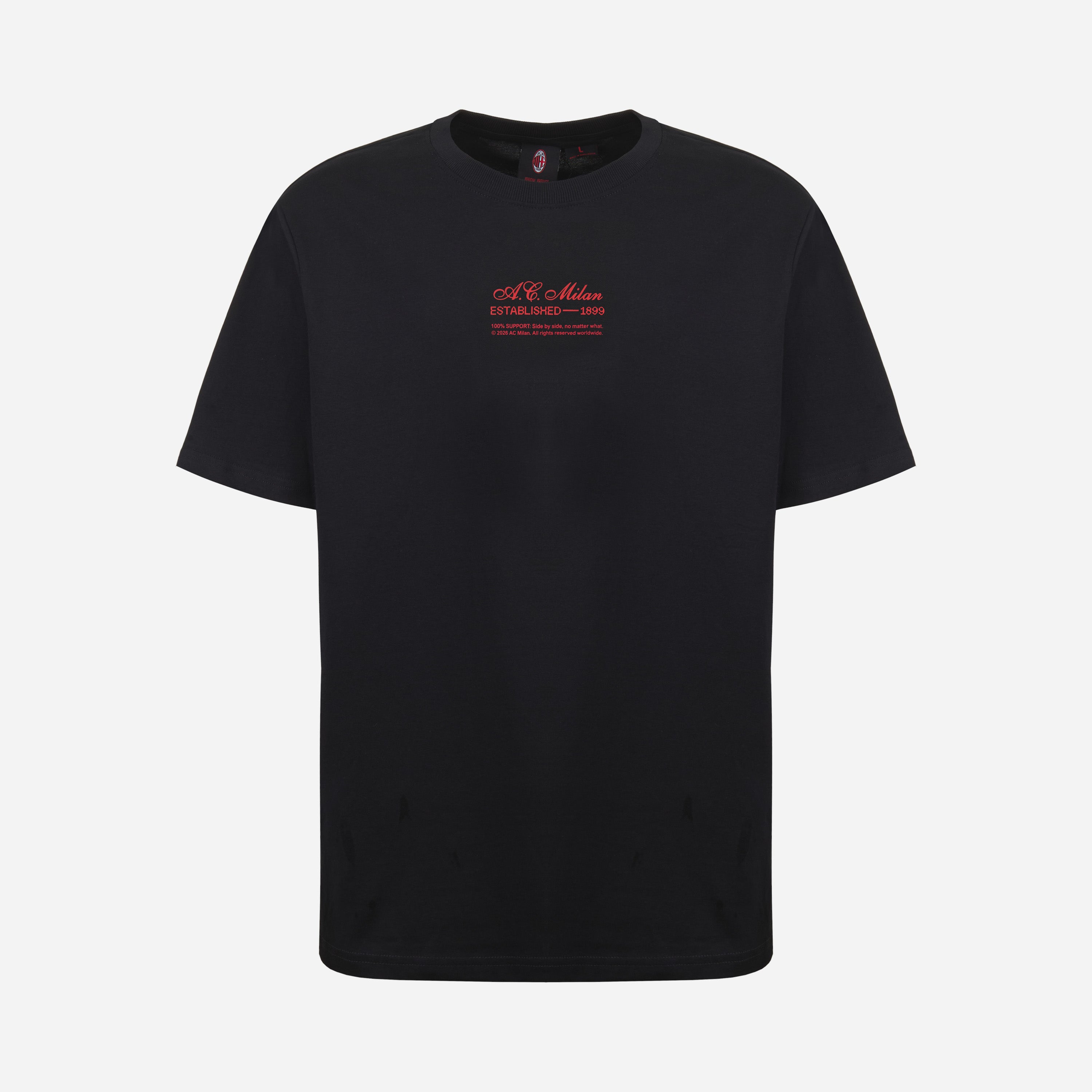 AC Milan Casciavit t-shirt uomo nera cotone 1899