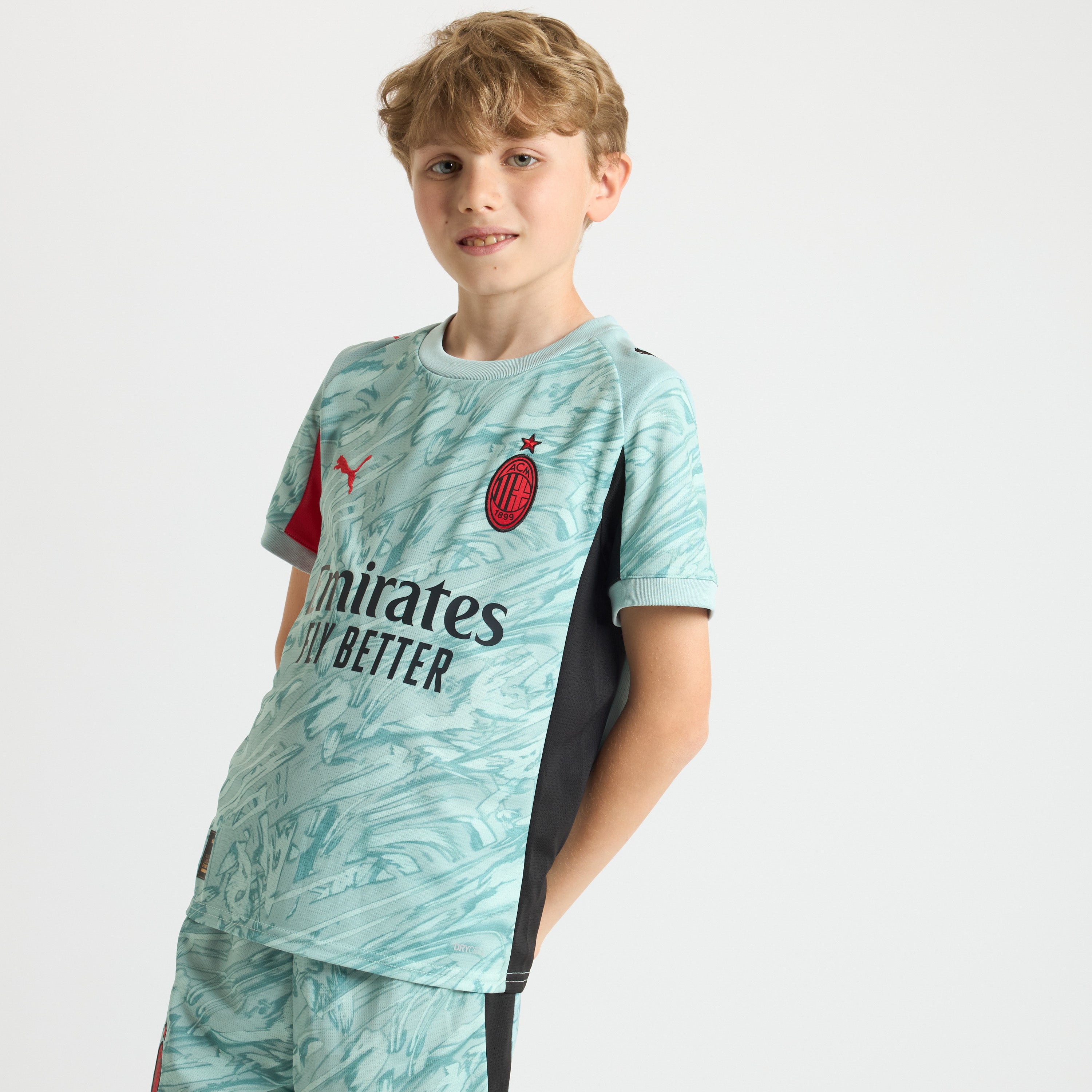 AC Milan Kit Gara Milan Goalkeeper Home 2025/25 maglia portiere bambino