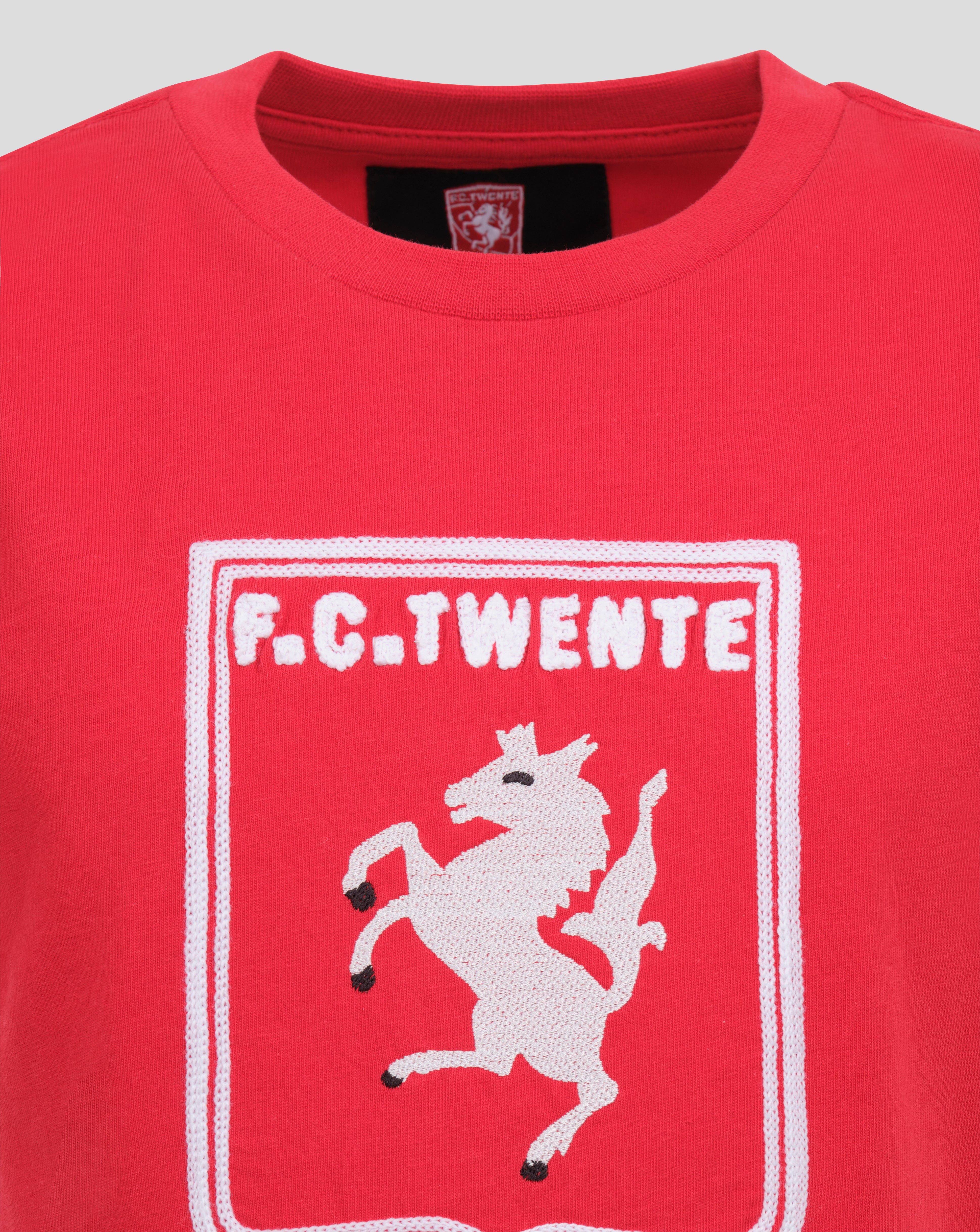 Twente Copa Heritage T-Shirt Rossa L Logo Ricamato