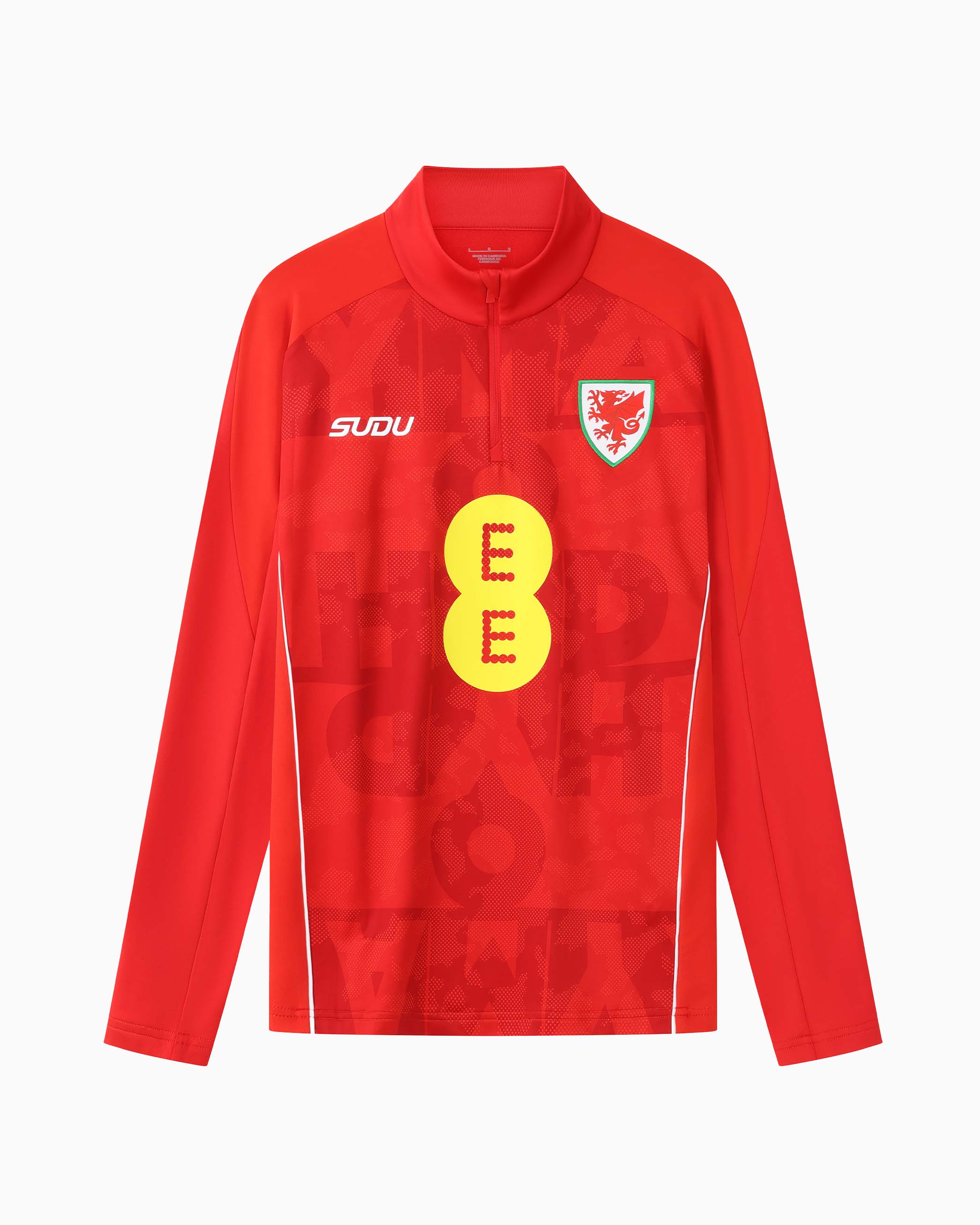 Wales SUDU 2026-28 Home felpa zip 1/4 nera XL