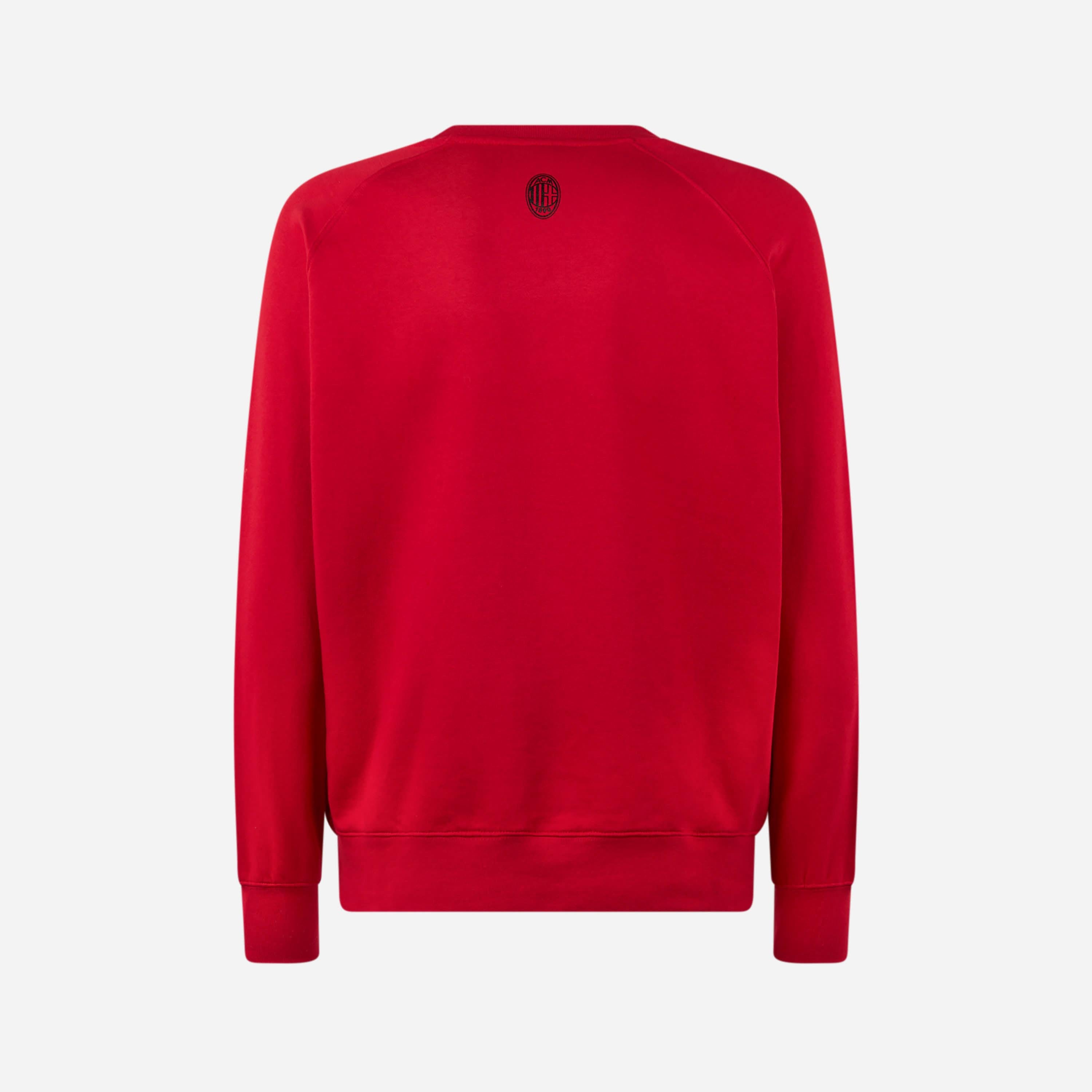AC Milan Urban Collection felpa girocollo uomo ricamata