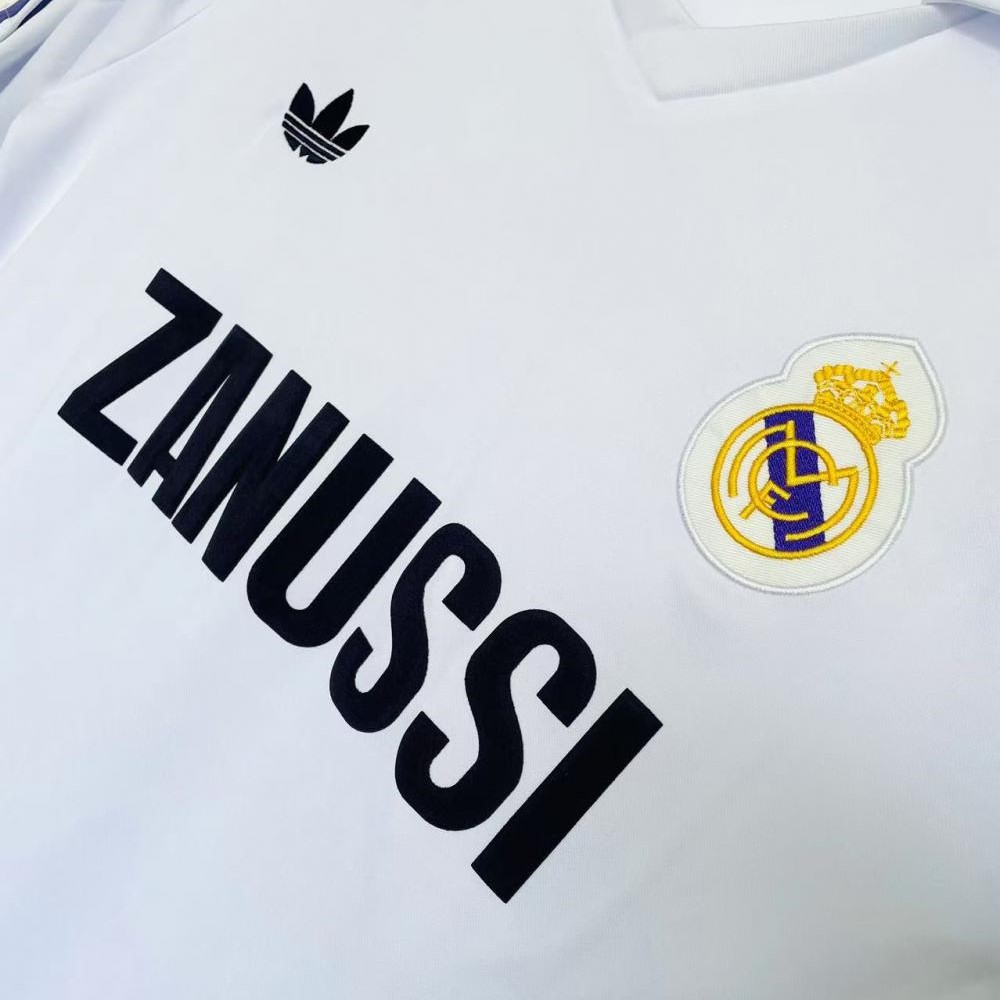 Real Madrid Home 1984/85 maglia calcio retro bianca Zanussi