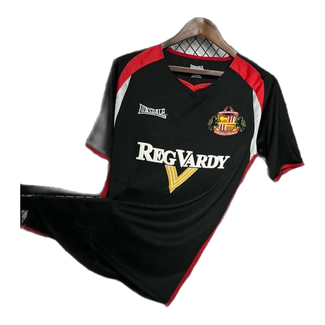 Sunderland 2005/06 seconda maglia calcio nera retro