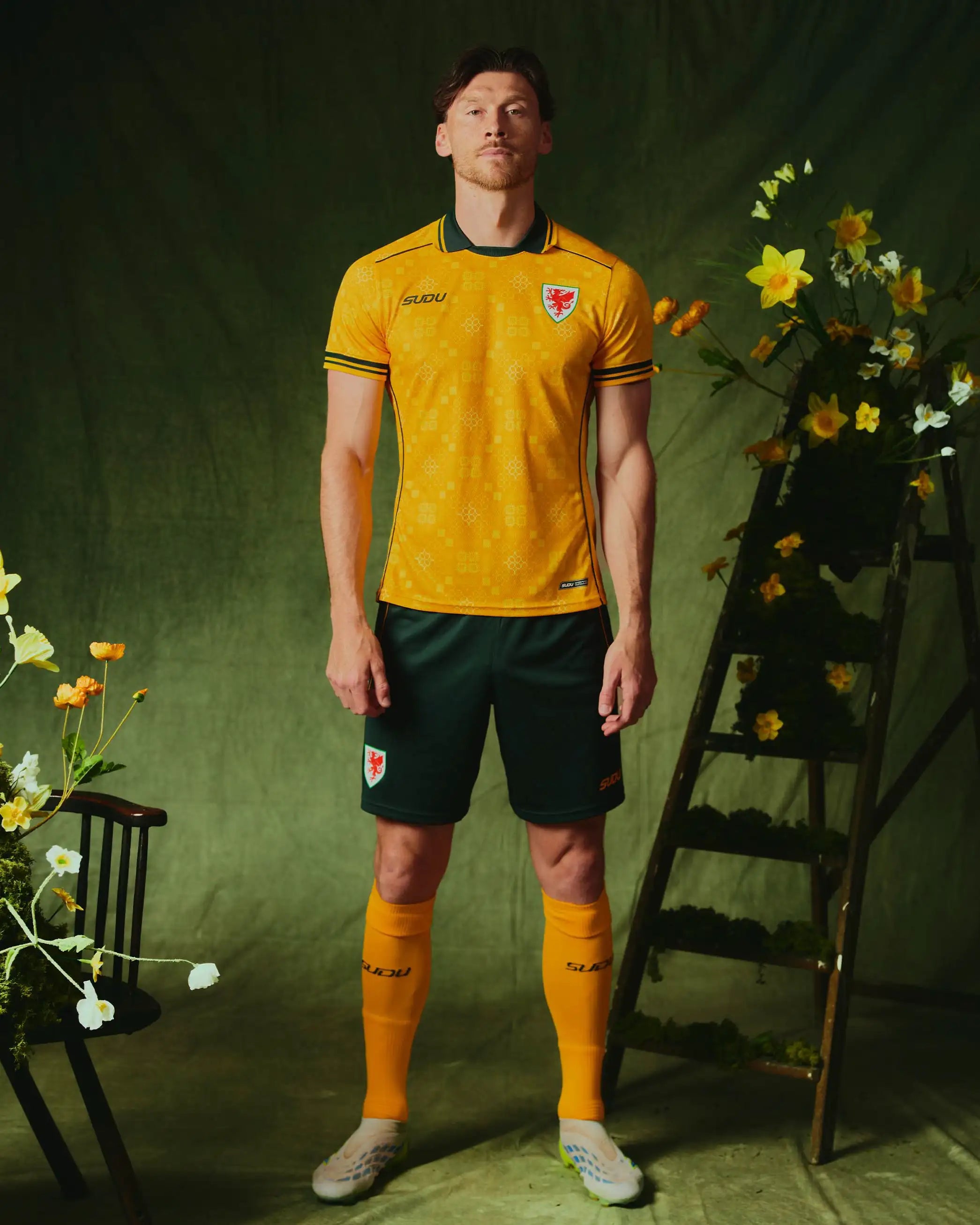 Wales SUDU Away Kit 2026-27 maglia gara pro uomo gialla