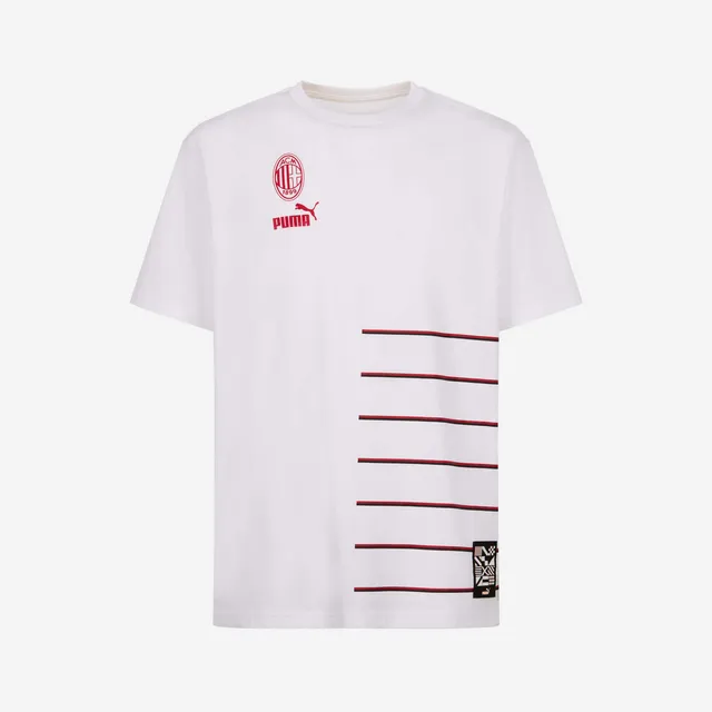 AC Milan T-Shirt Uomo M Stampe e Patch Cotone