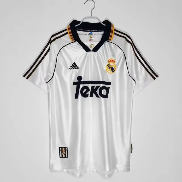 Real Madrid 1998/99 maglia calcio retro bianca Teka