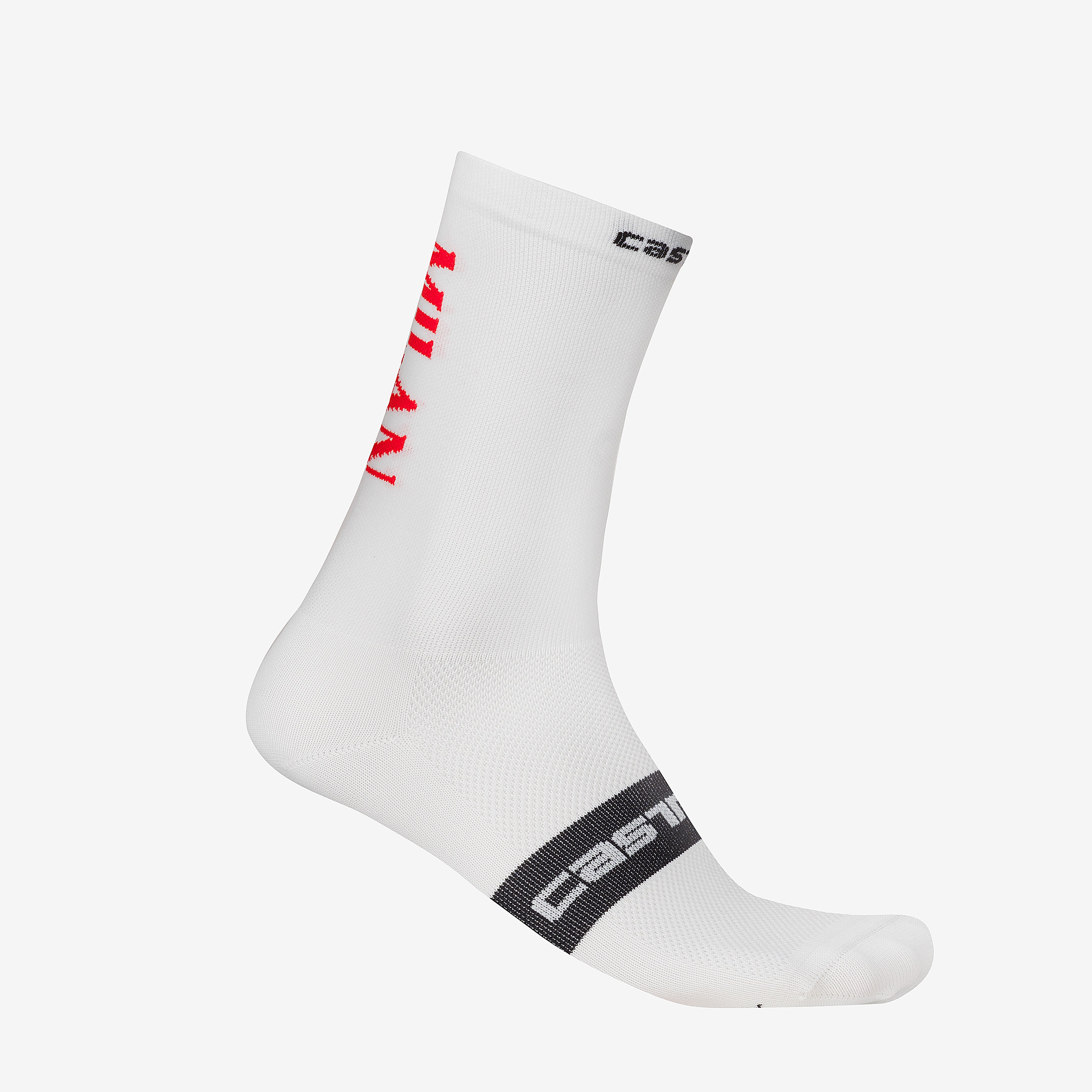 Castelli x AC Milan calze ciclismo bianche taglia M