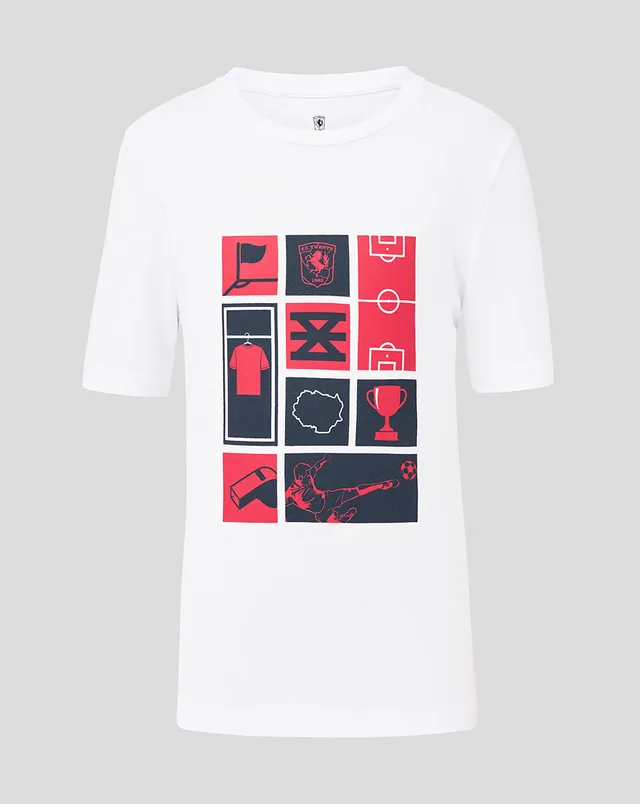 Twente Collage T-shirt 25/26 junior bianco 128 tifoso