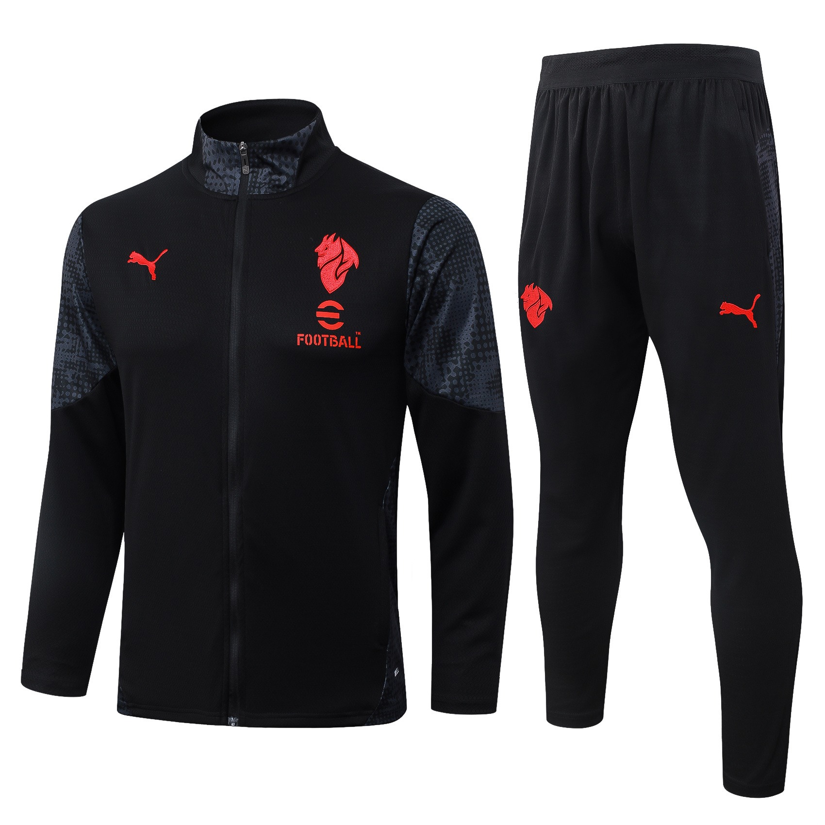 Tifoso Store Tuta Milan 2026/27 tuta full zip nera S-XXL felpata