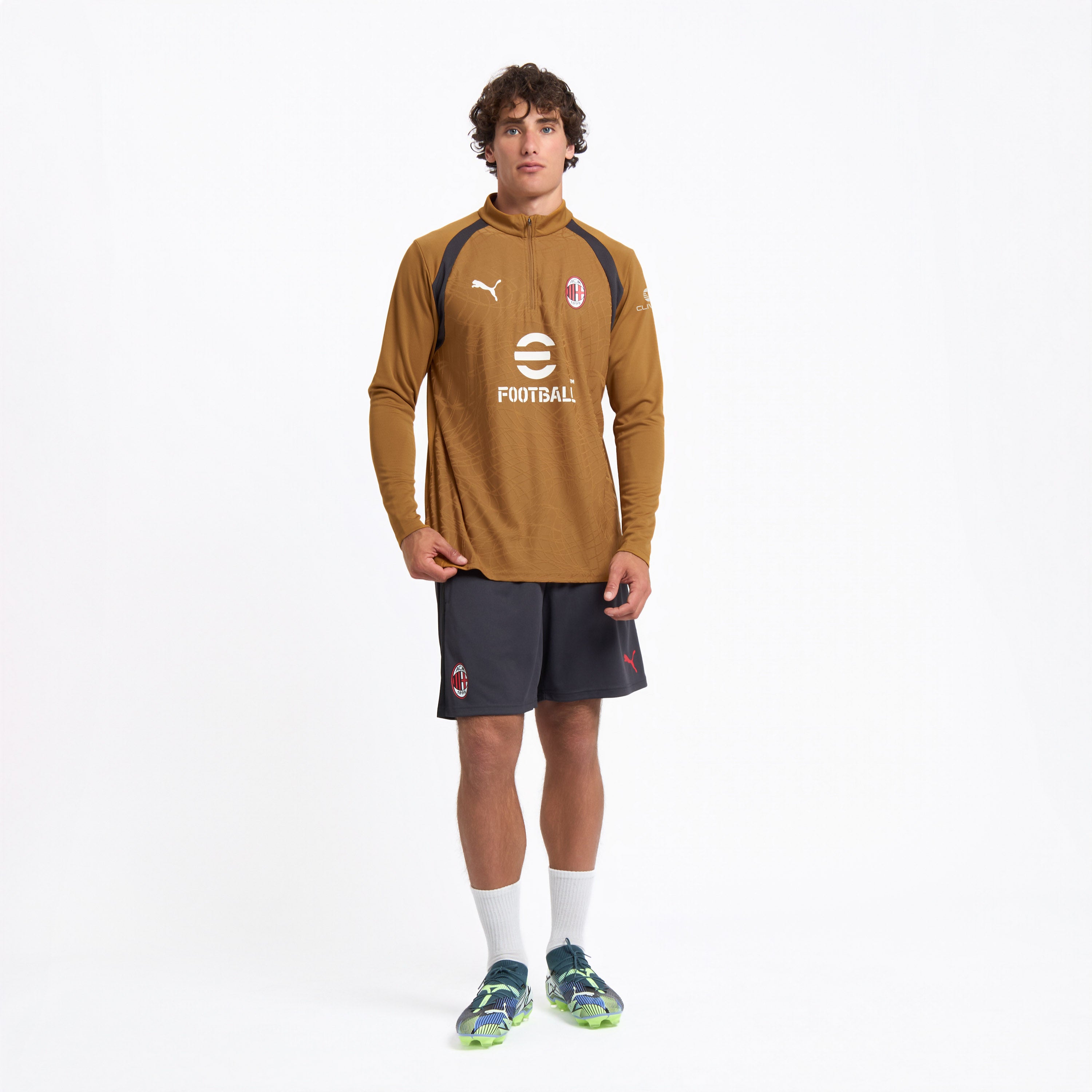 AC Milan Allenamento Training 2026/27 maglia uomo oro manica lunga