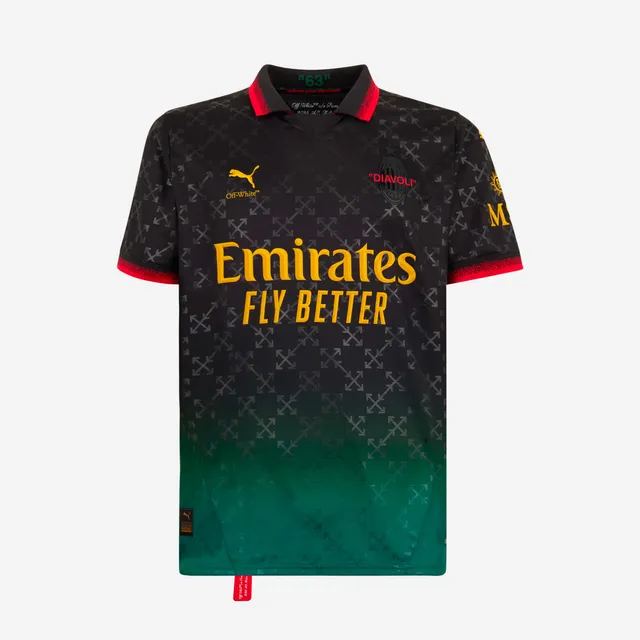 AC Milan Magliette Off-White 2024/25 maglia gara nera