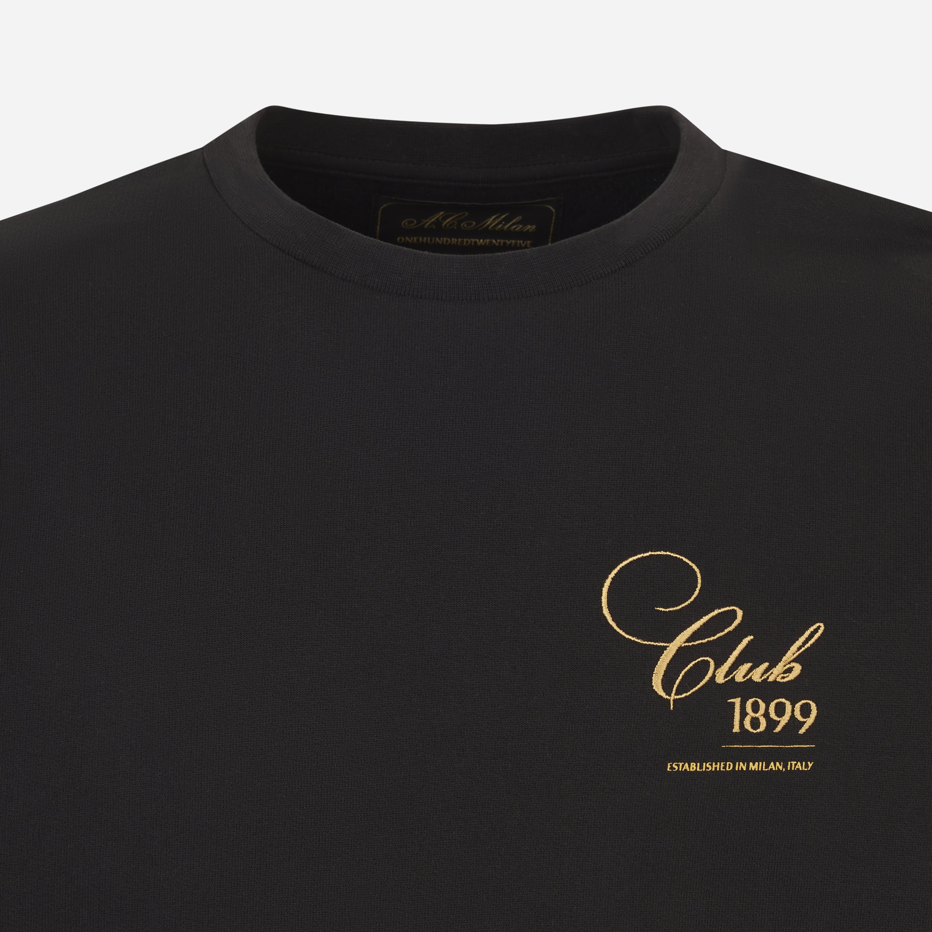 AC Milan Club 1899 felpa girocollo nera cotone