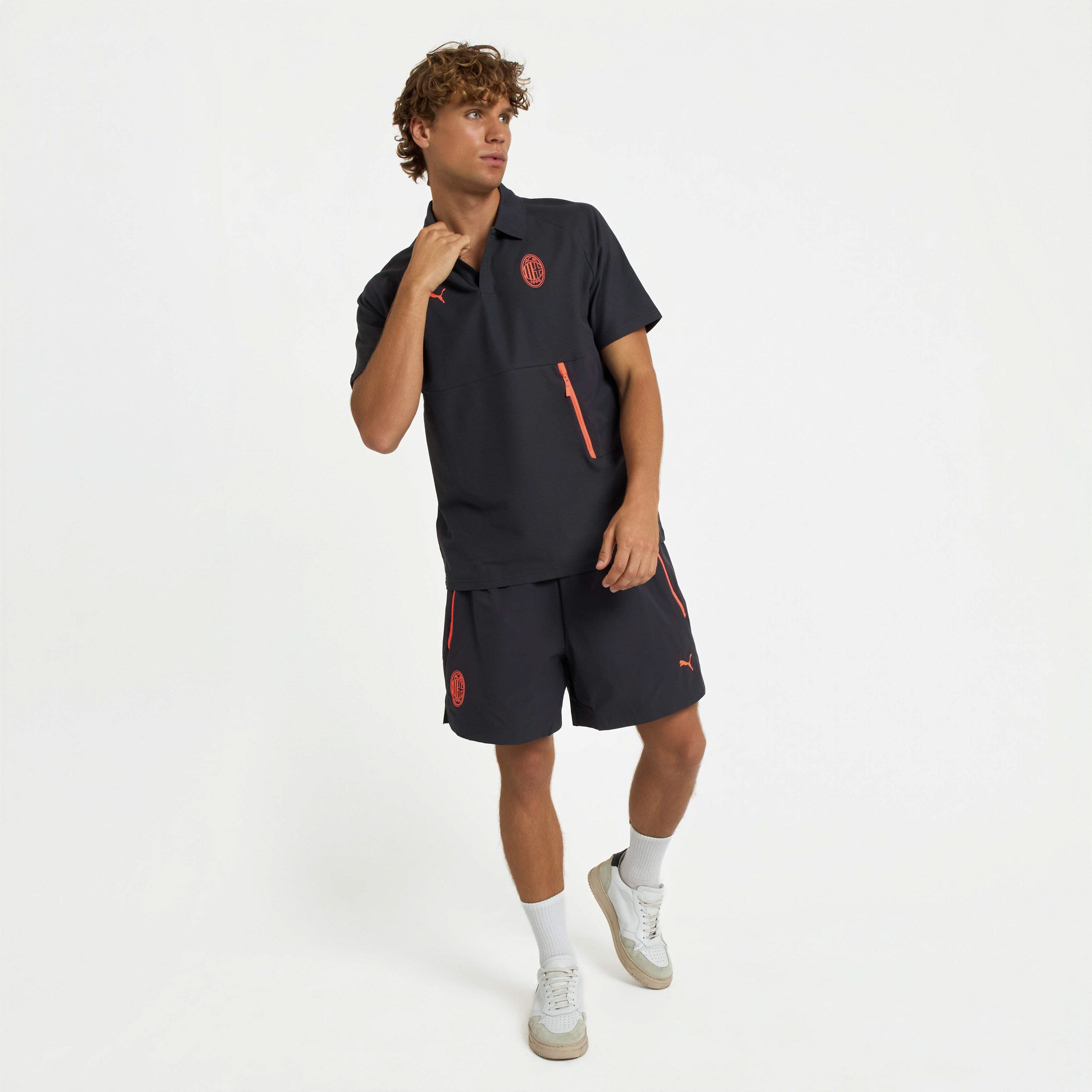AC Milan Tute Polo Pumatech 2026/27 Grigia Uomo M Cotone