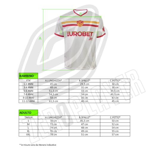 Roma Fanshop Abbigliamento AS Roma Replica Away 26-27 maglia M bianca