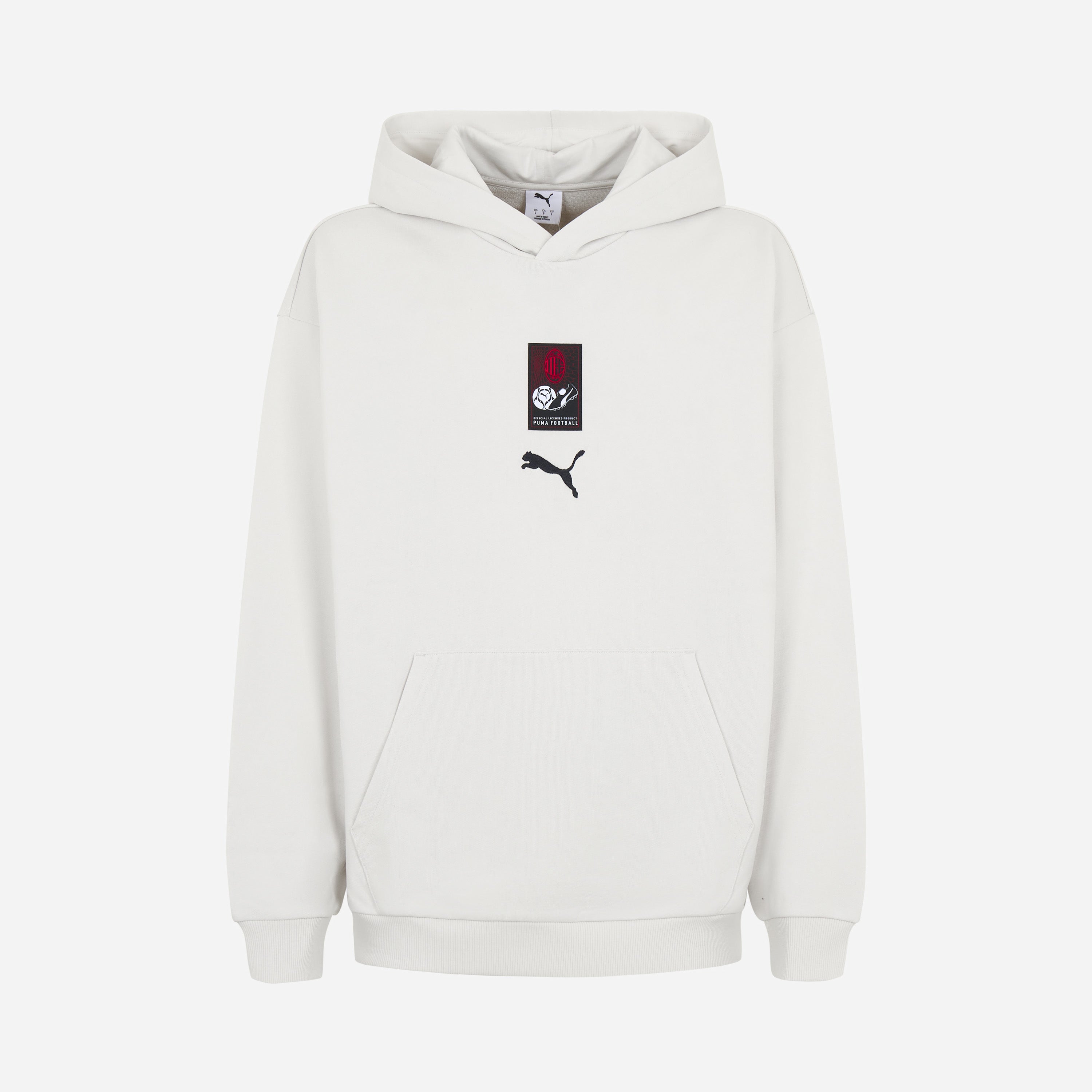AC Milan Culture felpa cappuccio bianca cotone relaxed