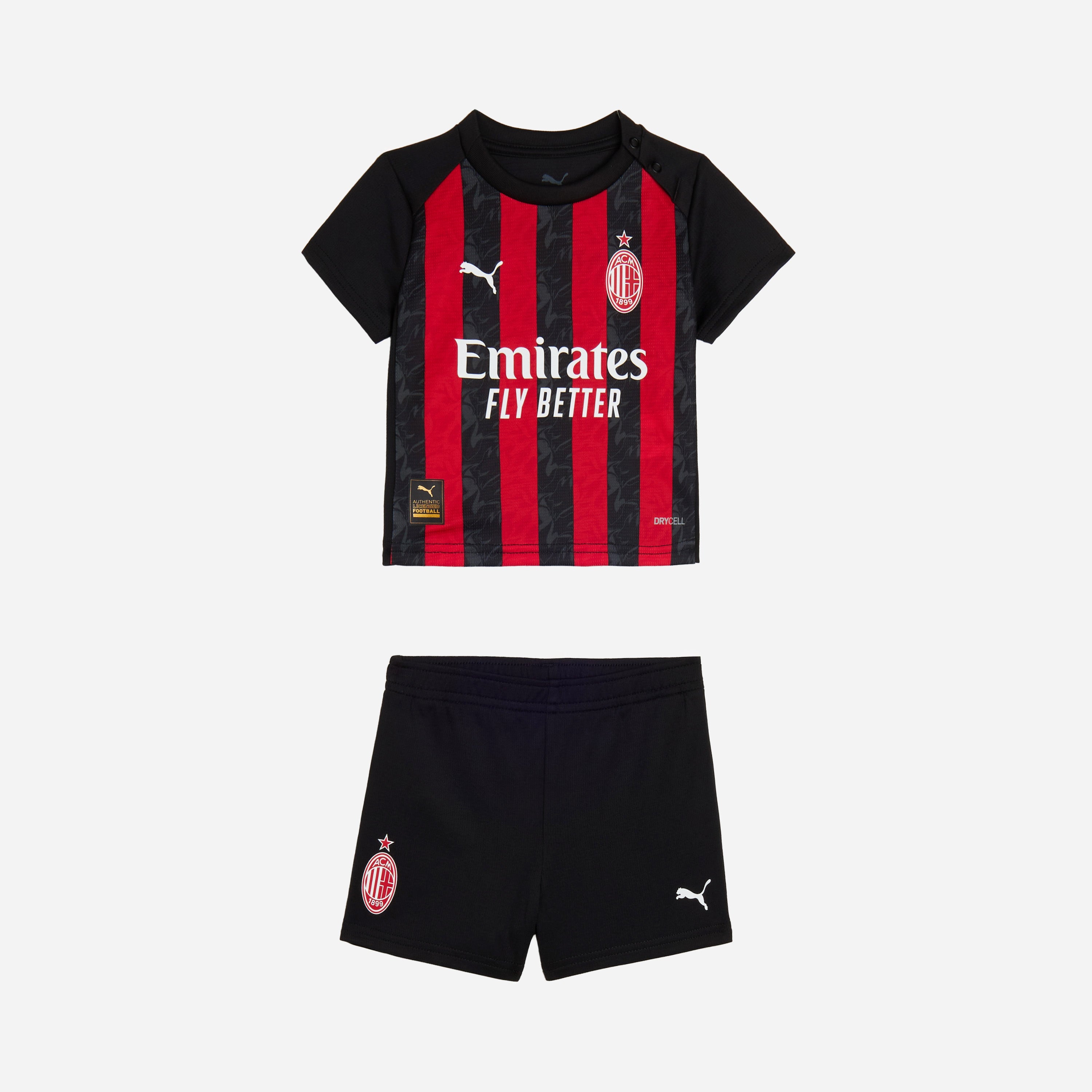 AC Milan Kit Gara 2025/26 completo home neonato 6 mesi