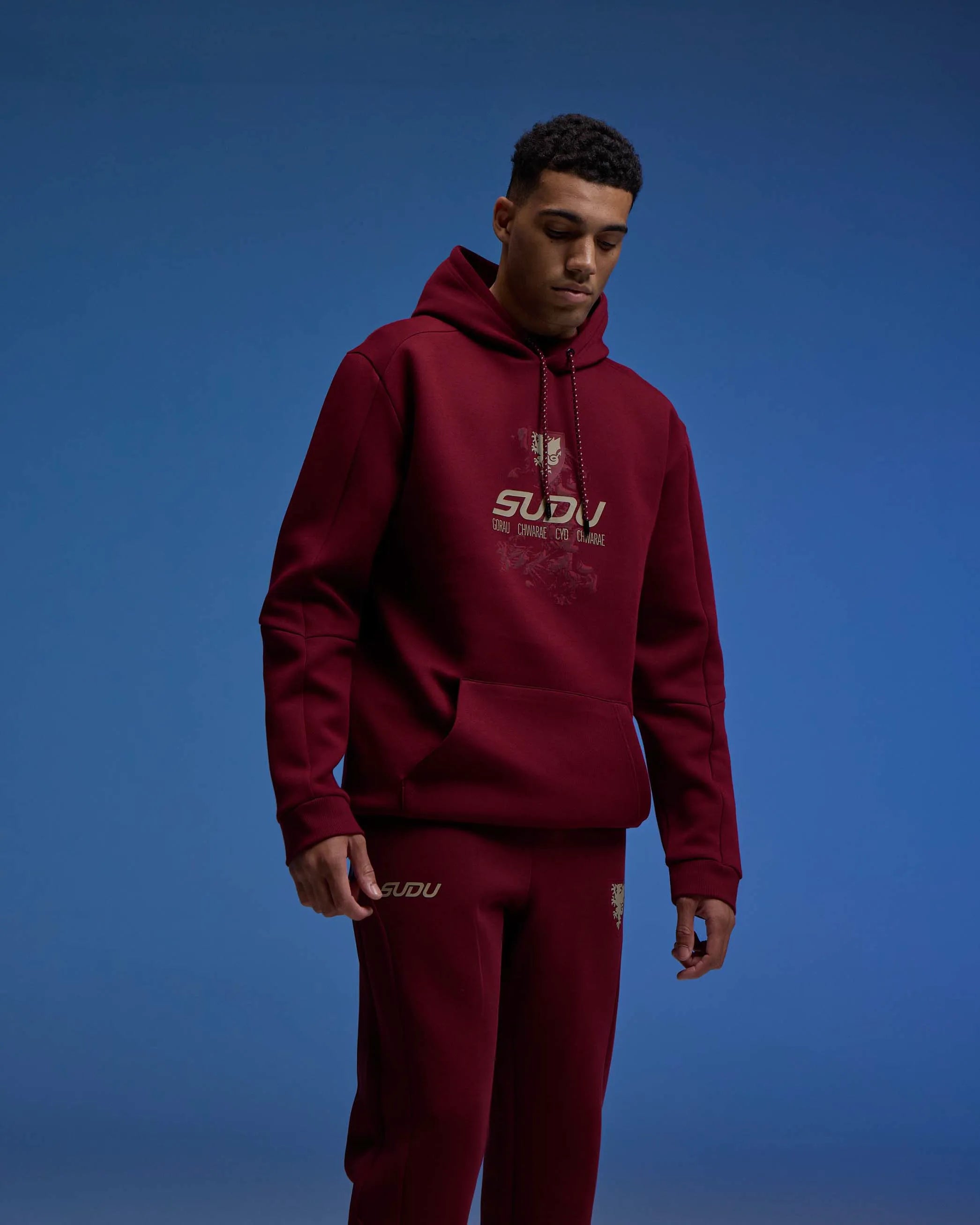 Wales SUDU 2026-28 felpa cappuccio travel bordeaux uomo