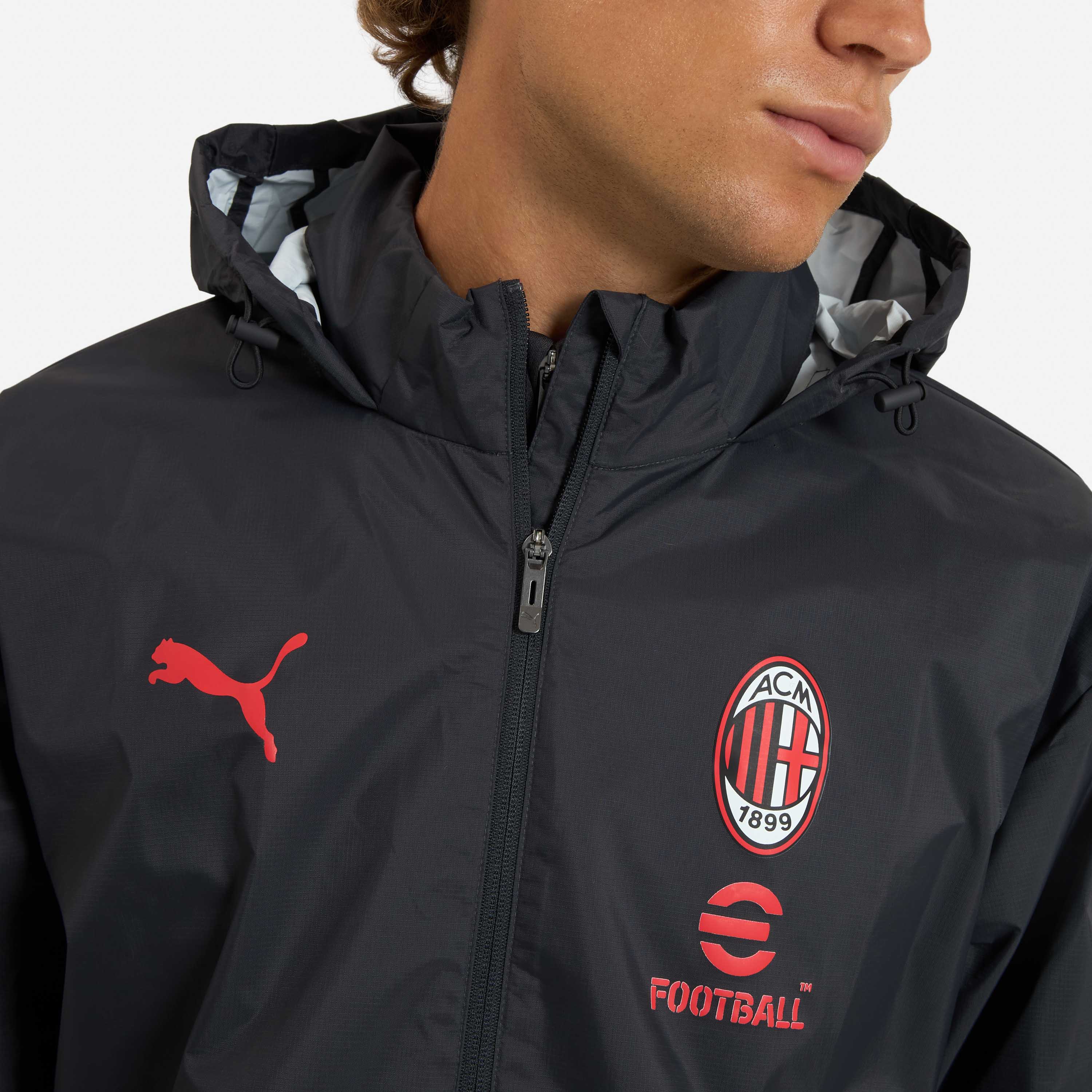 AC Milan Training 2026/27 giacca antipioggia zip uomo