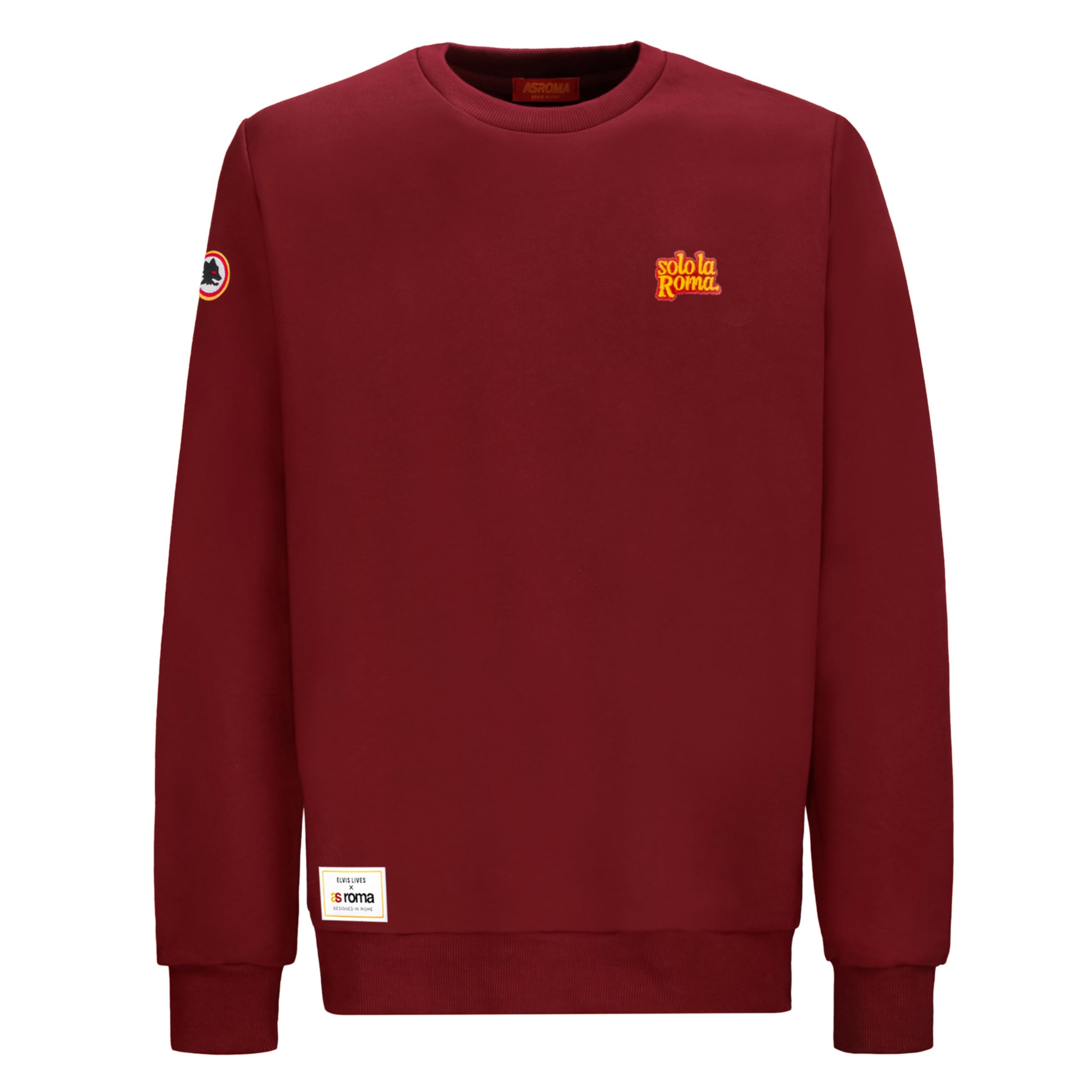 Roma Fanshop Solo la Roma Felpa Unisex Bordeaux Nero