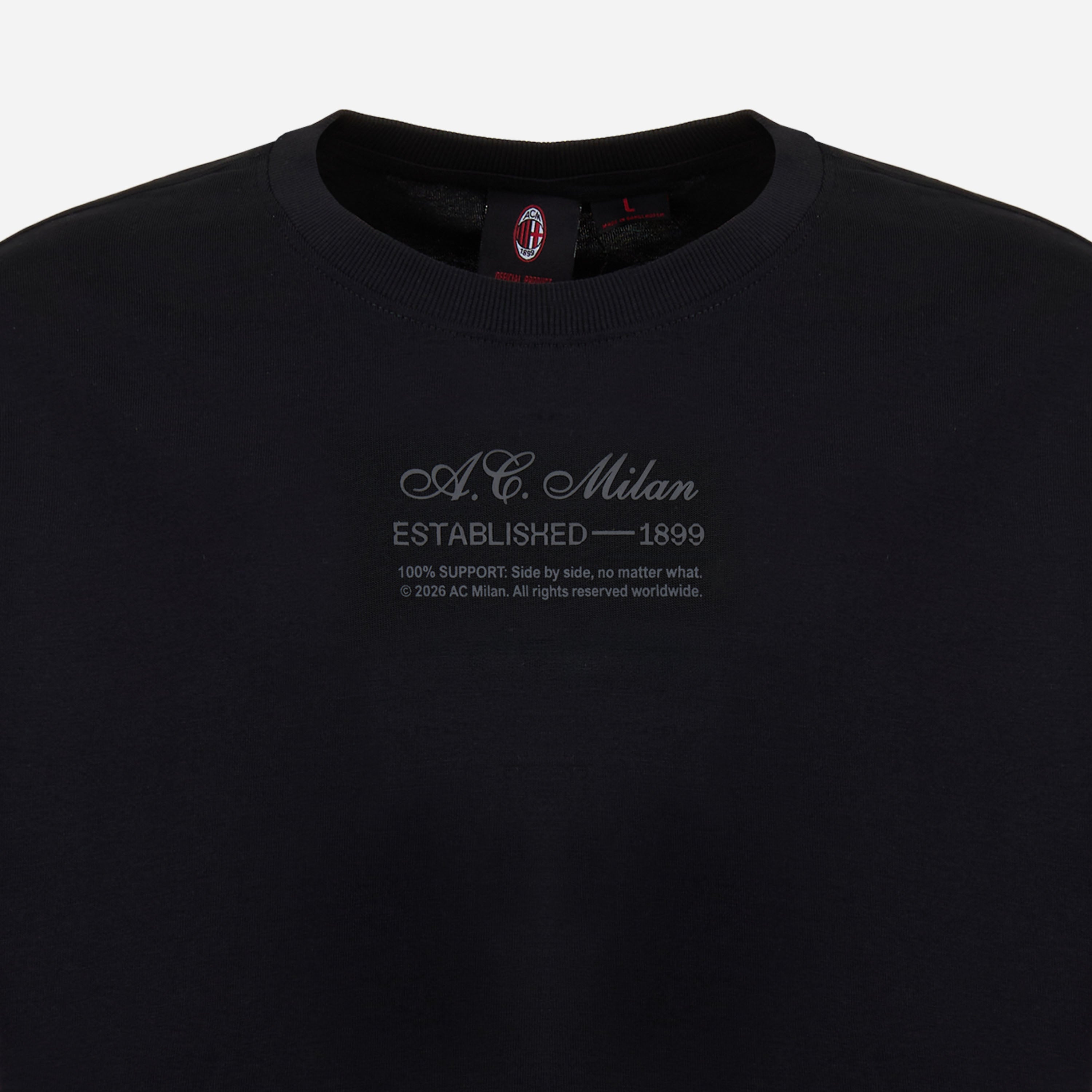 AC Milan Casciavit Black Grey maglietta nera cotone