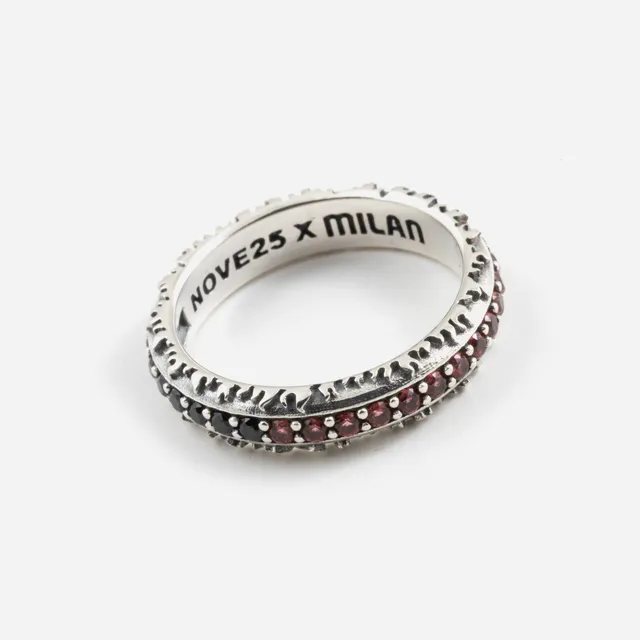 AC Milan Nove25 x Milan anello argento 925 zirconi misura 16