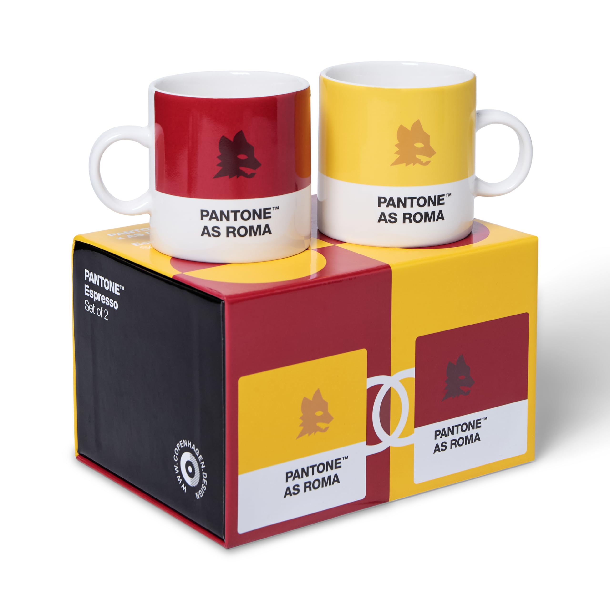 AS Roma Pantone Tazzine Espresso set 2 pezzi