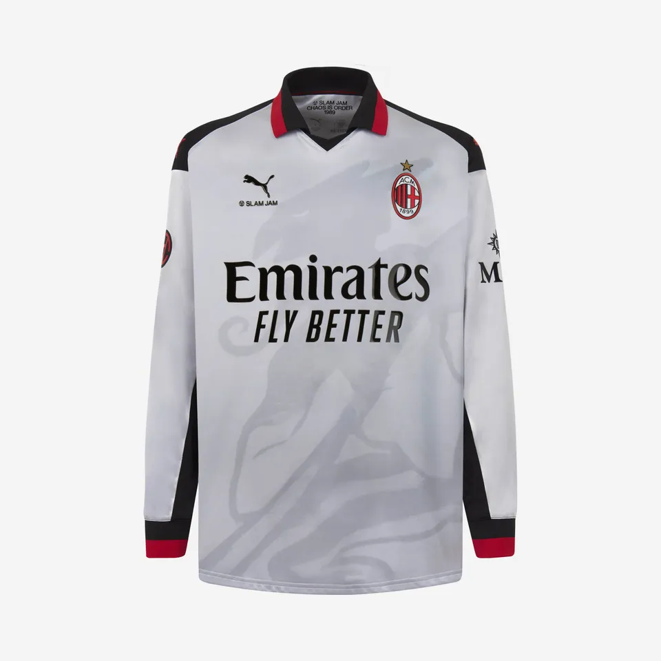 AC Milan Puma x Slam Jam maglia gara argento limited edition