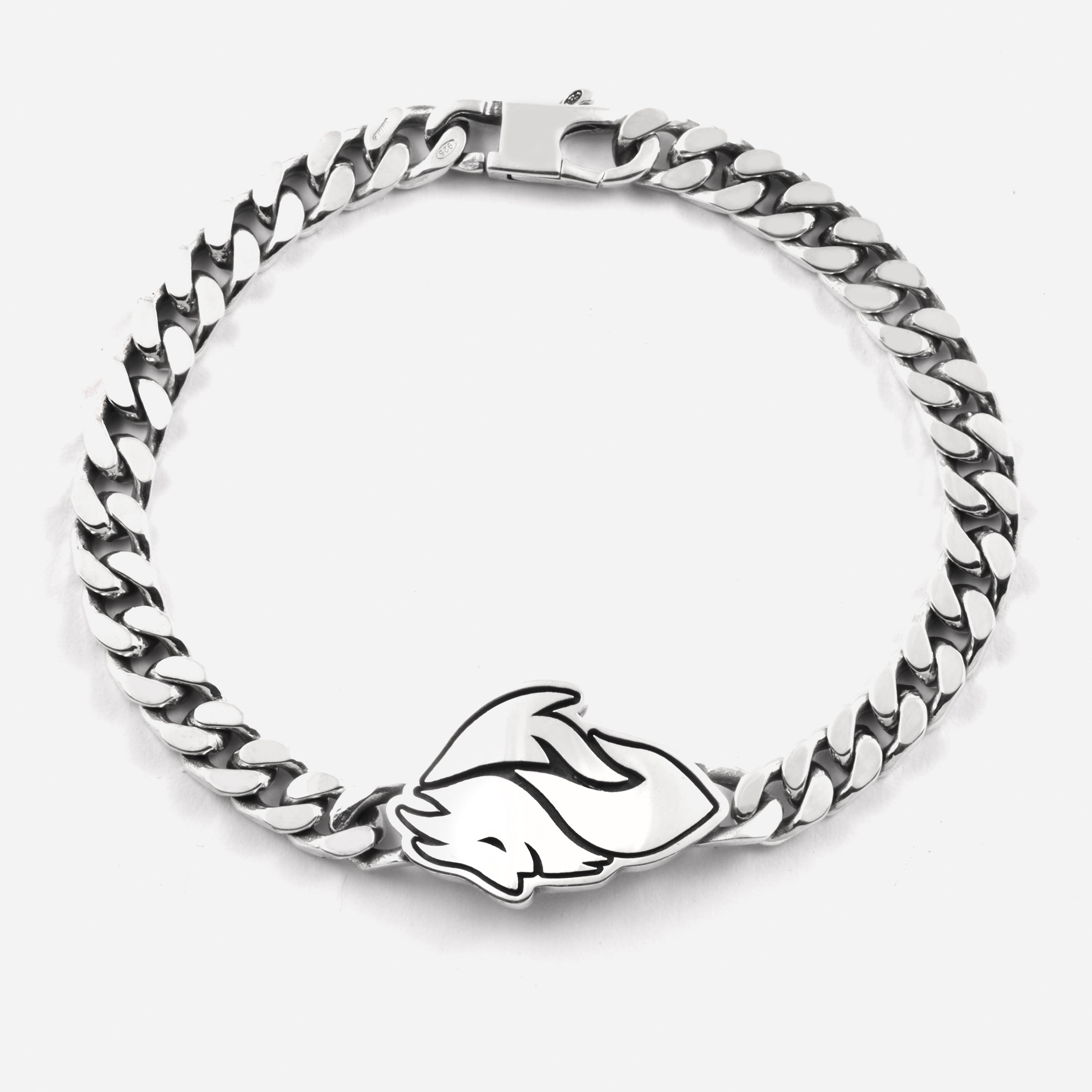 Nove25 x Milan Silver Devil bracciale argento 19cm