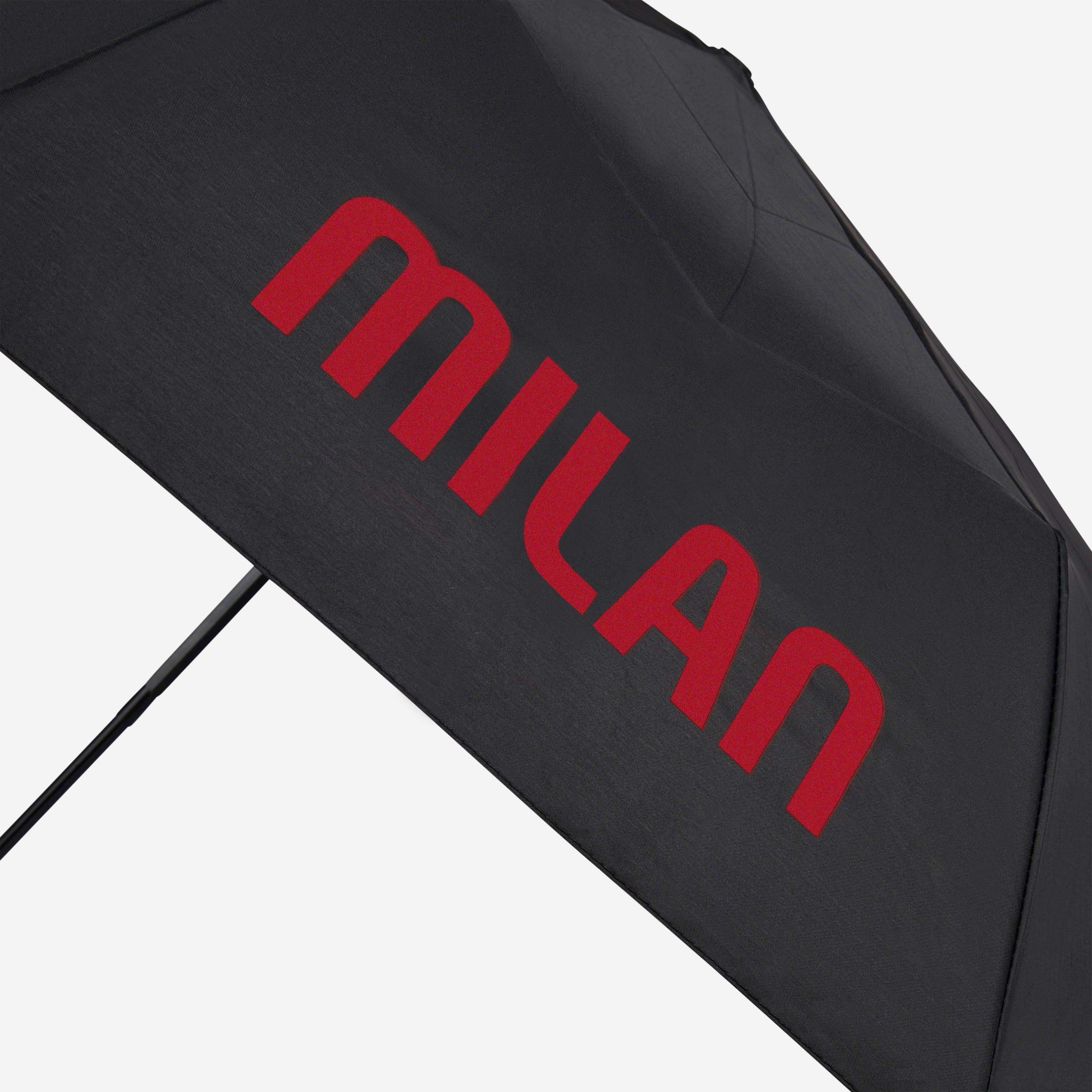 AC Milan Black Umbrella ombrello nero pieghevole