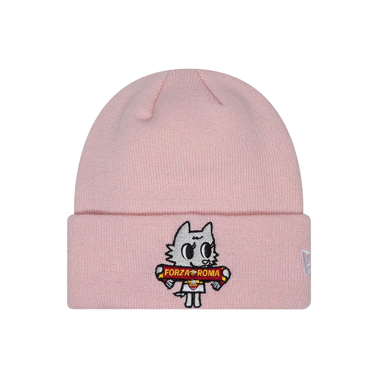 Roma Fanshop Crest Red cuff beanie cappello rosso