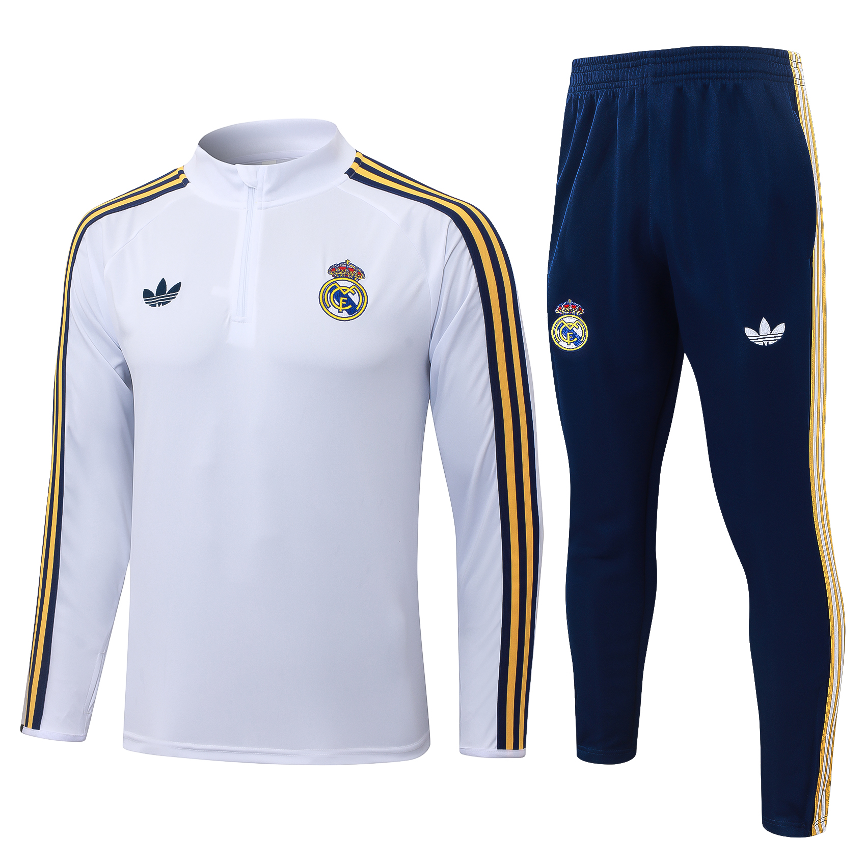 Tifoso Store Tuta Real Madrid Bianca 2026/27 tuta mezza zip S-XXL