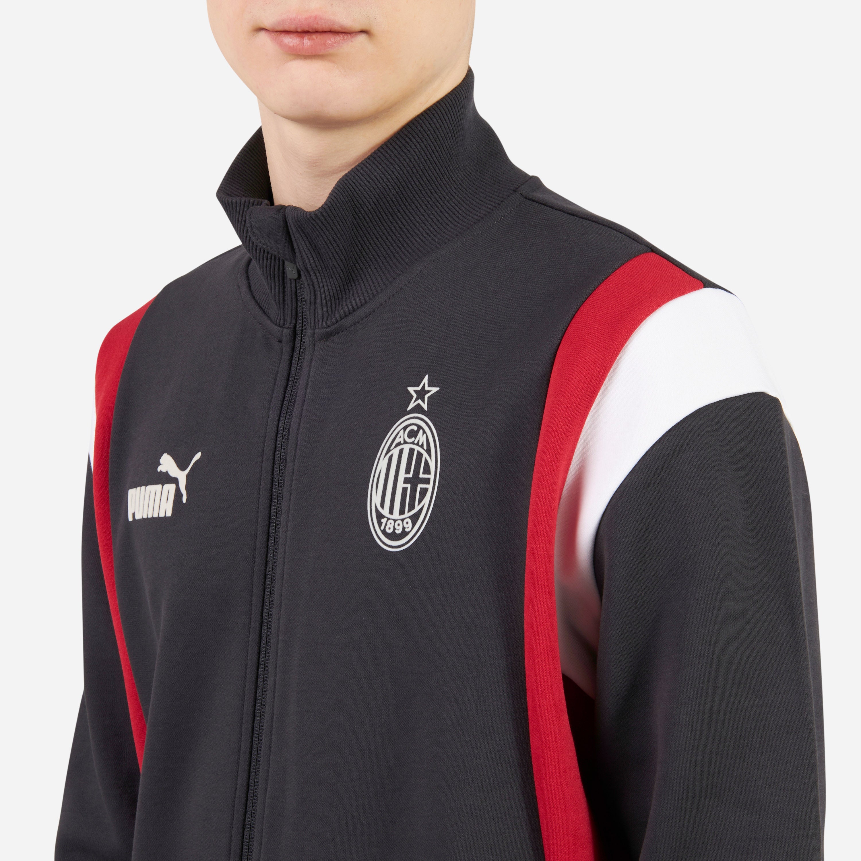 AC Milan Archive Collection Zipped Hoodie felpa zip uomo
