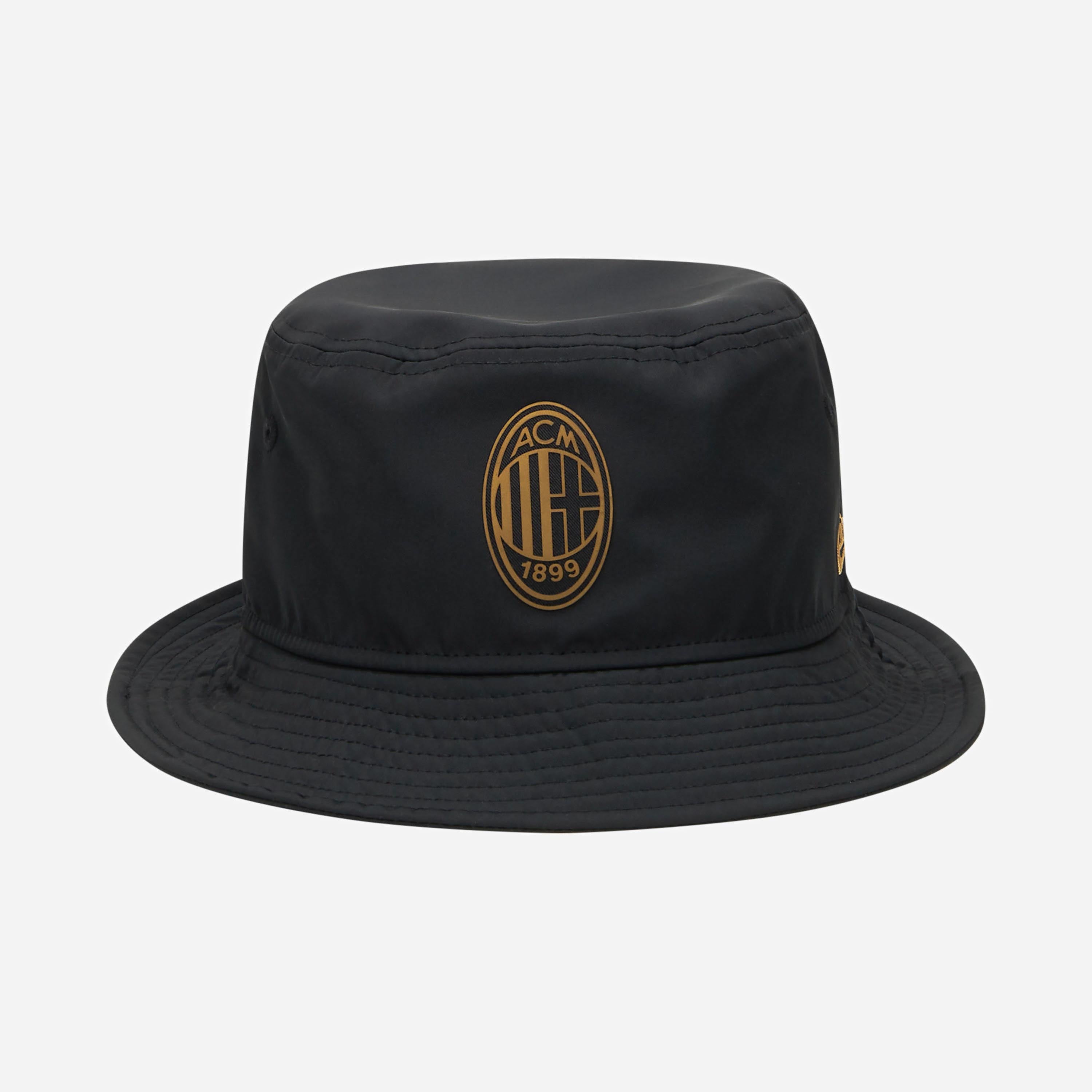 New Era X AC Milan Bucket Hat Logo Nero Poliestere S