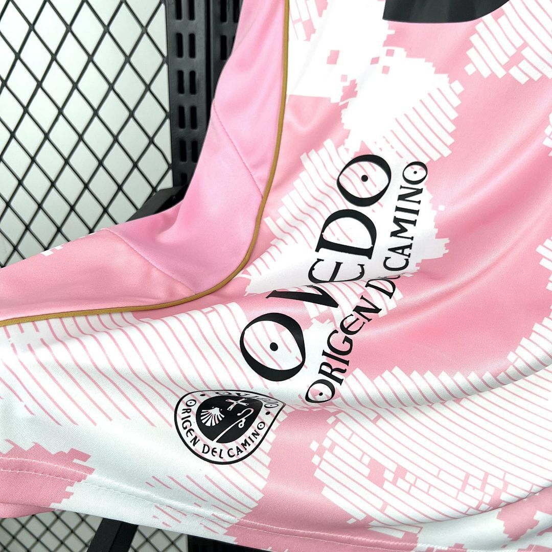 Tifoso Store Real Oviedo 2025/26 maglia rosa manica corta