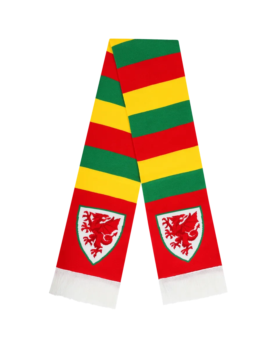Wales Bar sciarpa tifoso verde gialla taglia unica
