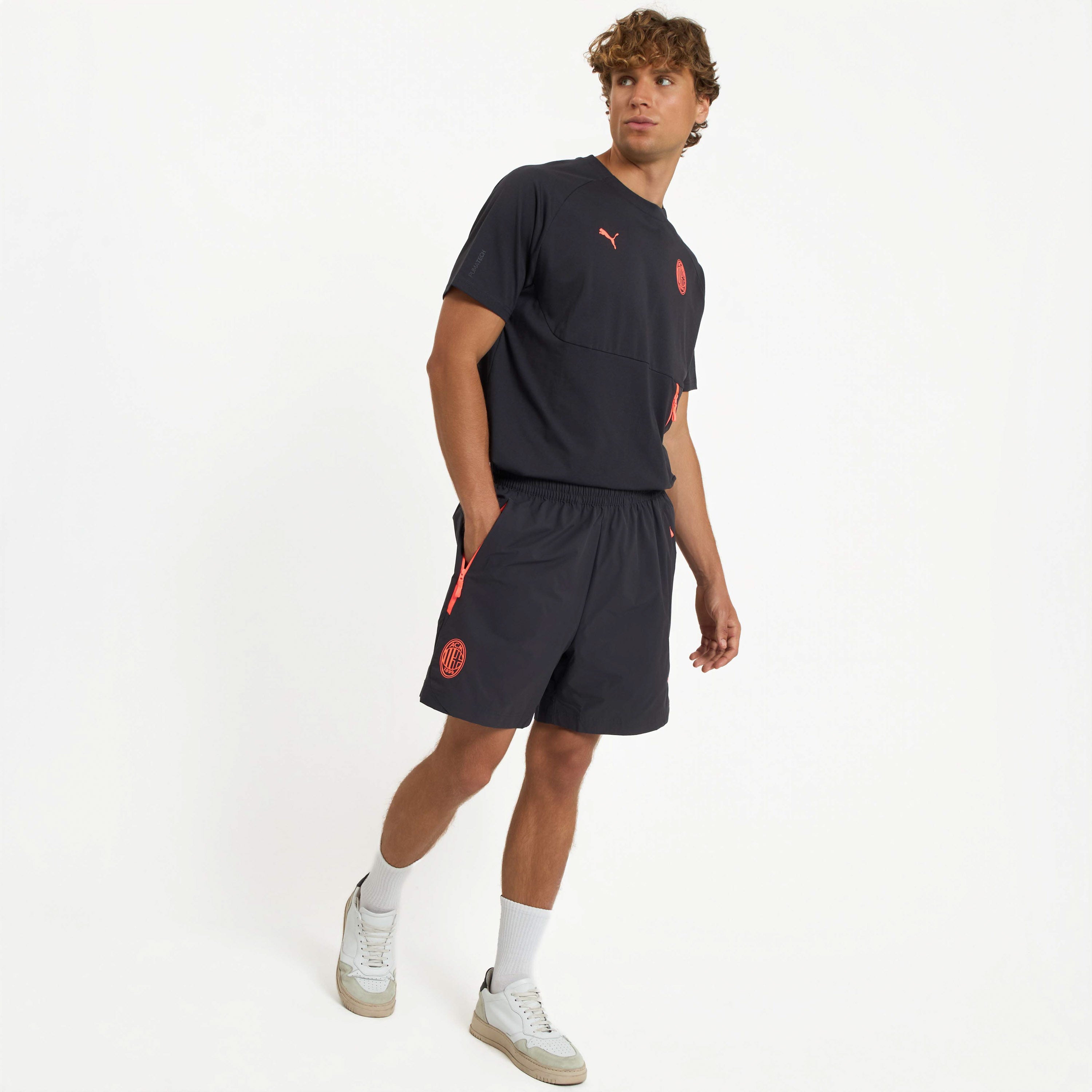 Tute Sportive Milan Pumatech shorts grigi uomo
