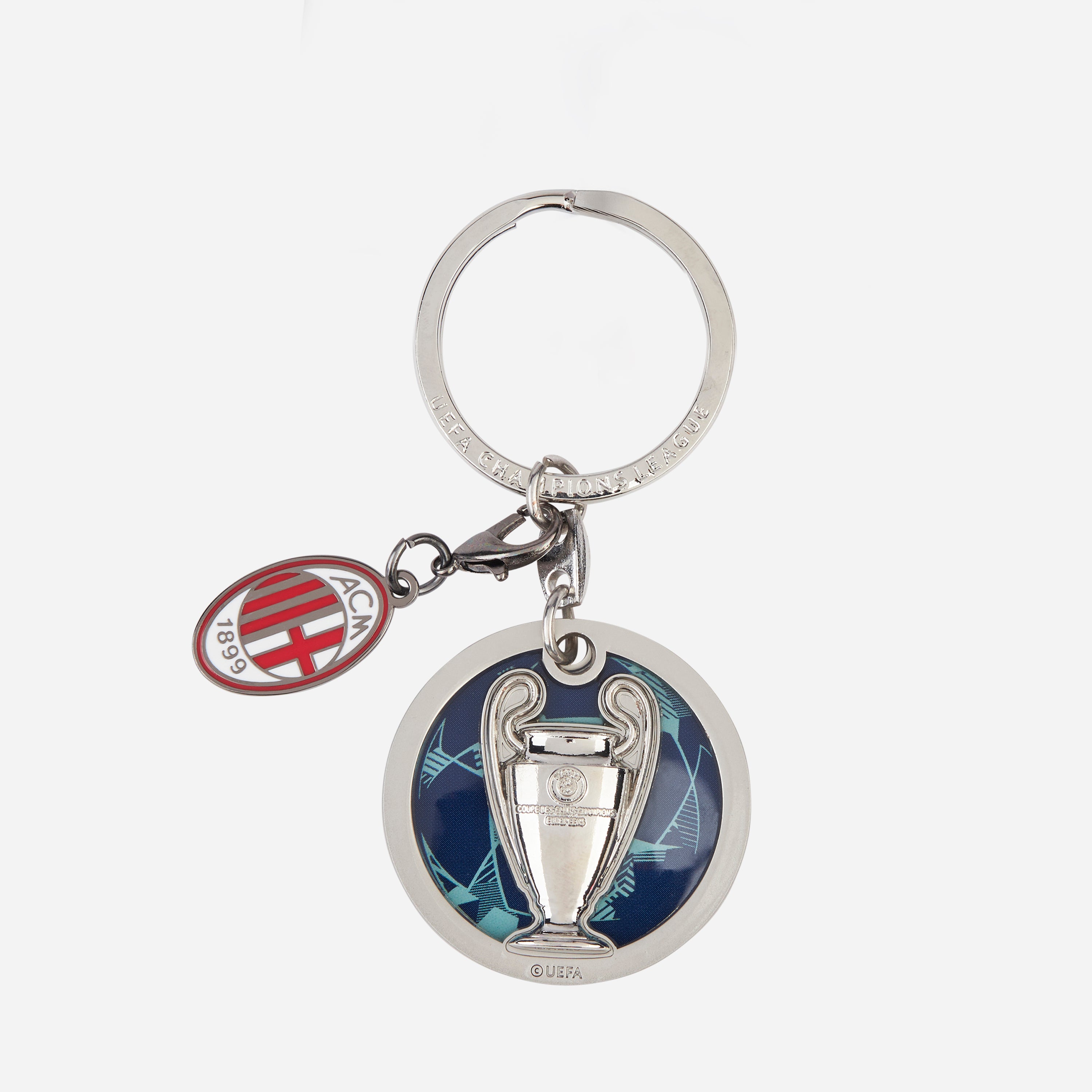 AC Milan Accessori Portachiavi Coppa Champions argento blu