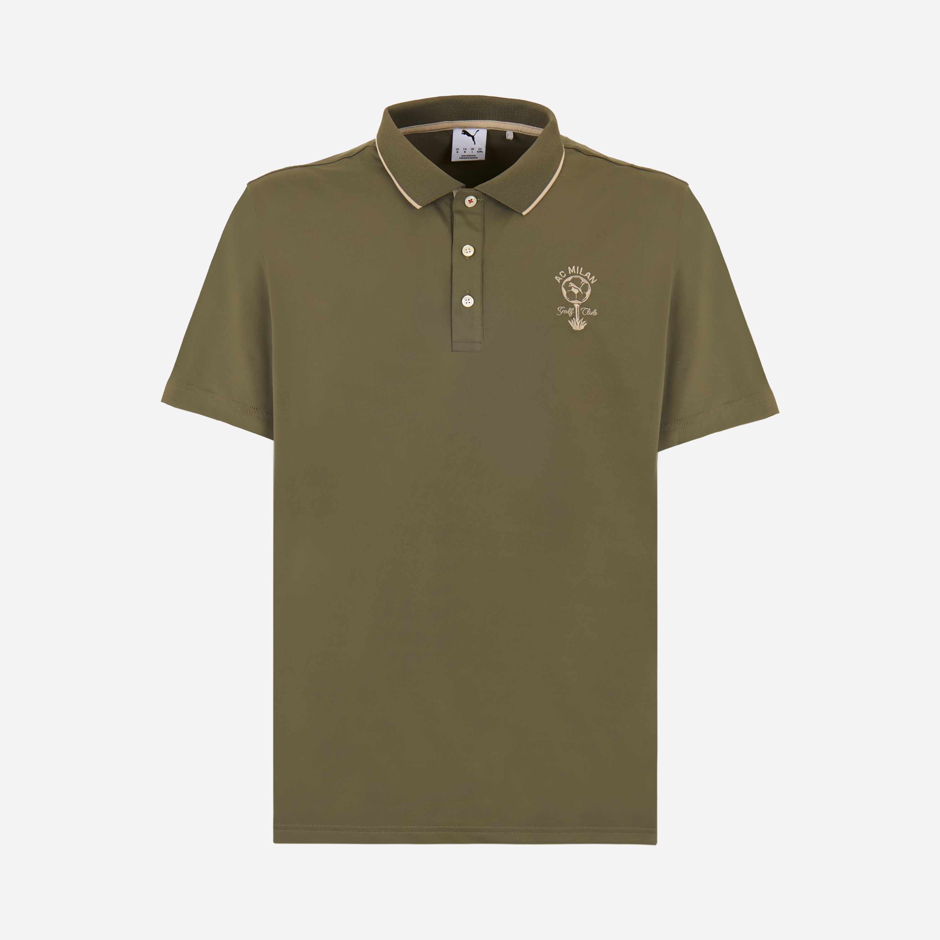 AC Milan Golf Club polo verde uomo manica corta tre bottoni