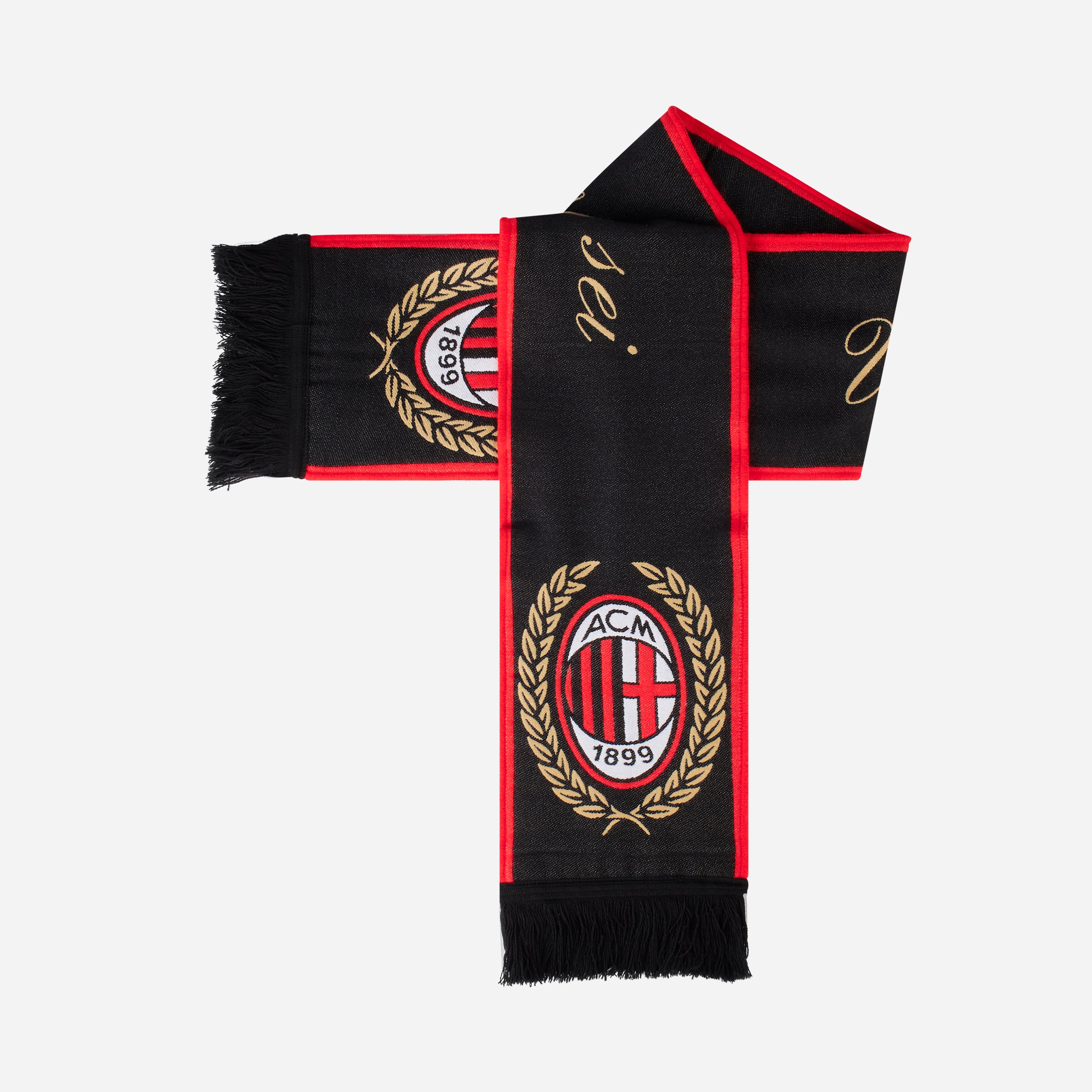 AC Milan Accessori Milan Unico Amore Sei sciarpa nera 20x140 cm