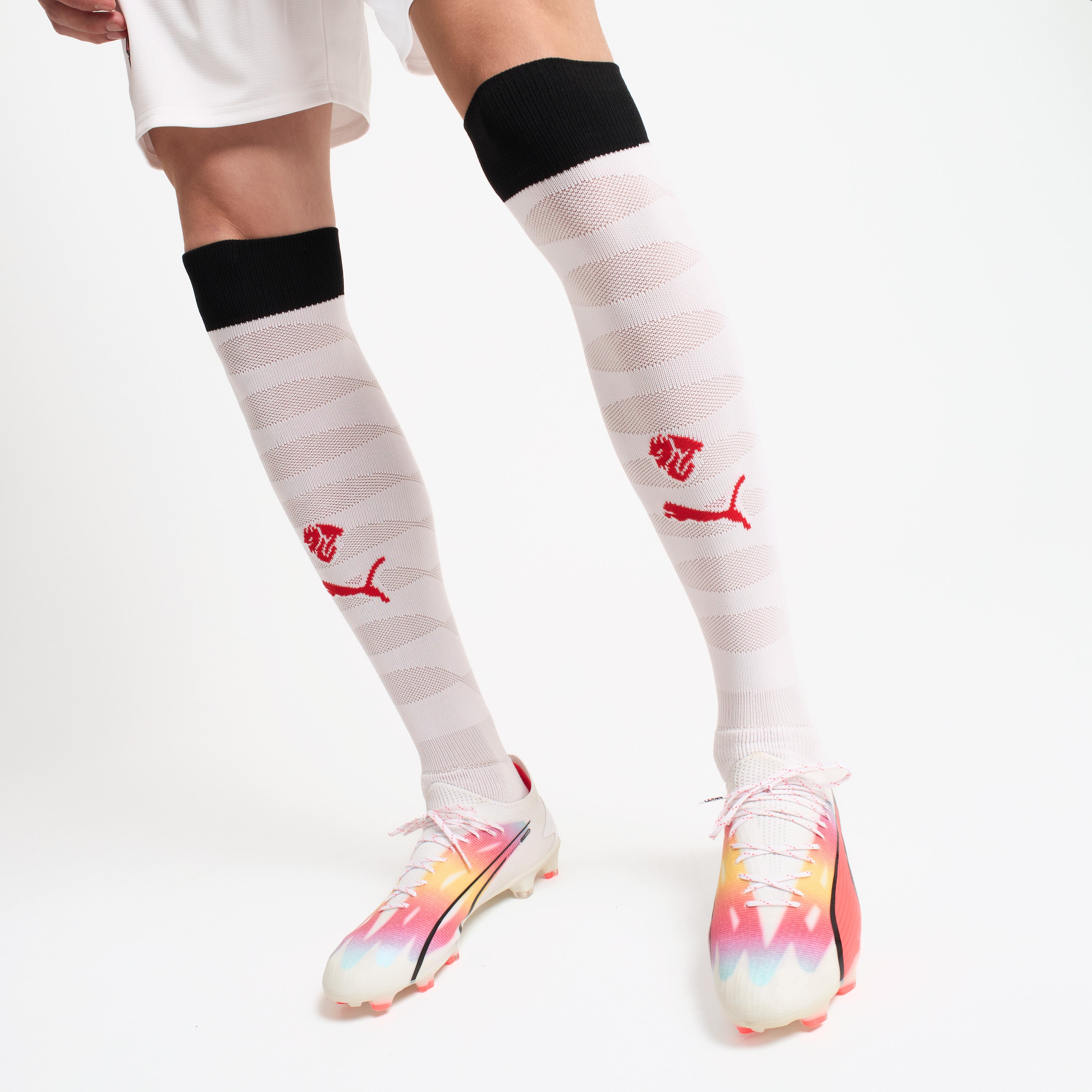 AC Milan Away 2025/26 calze bianche calcio