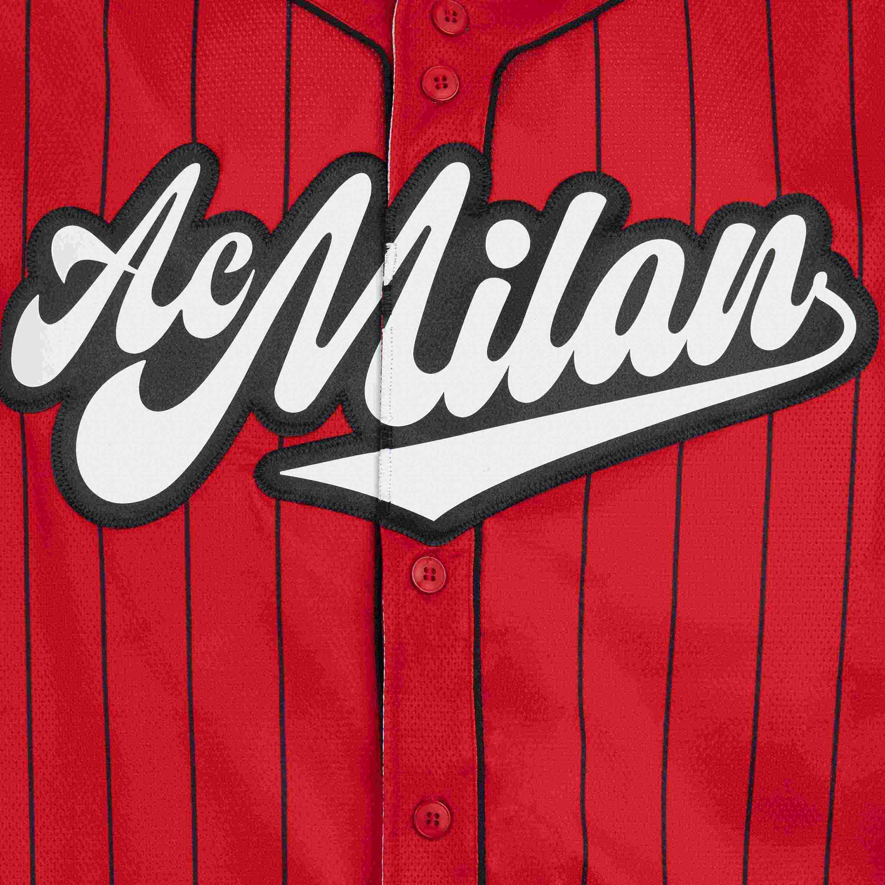 AC Milan Magliette Urban maglia uomo ricamata a righe